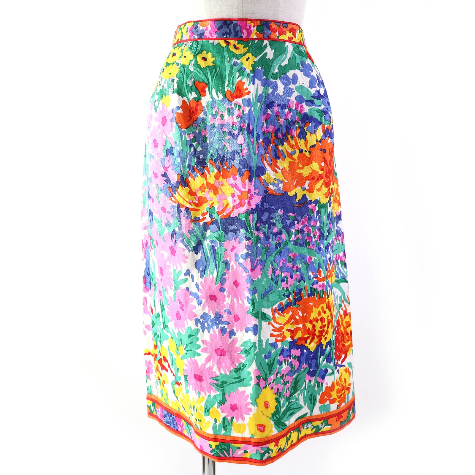 LEONARD FASHION Floral Logo Tight Skirt