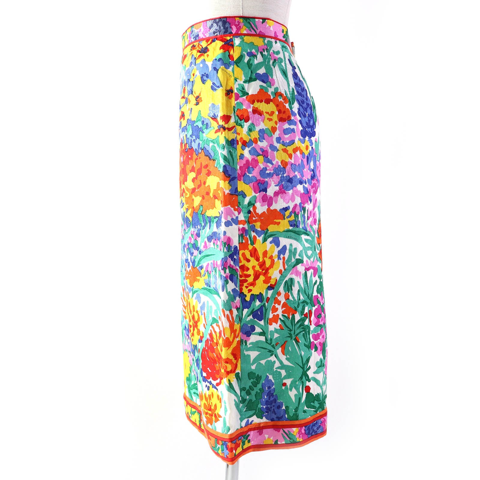 LEONARD FASHION Floral Logo Tight Skirt