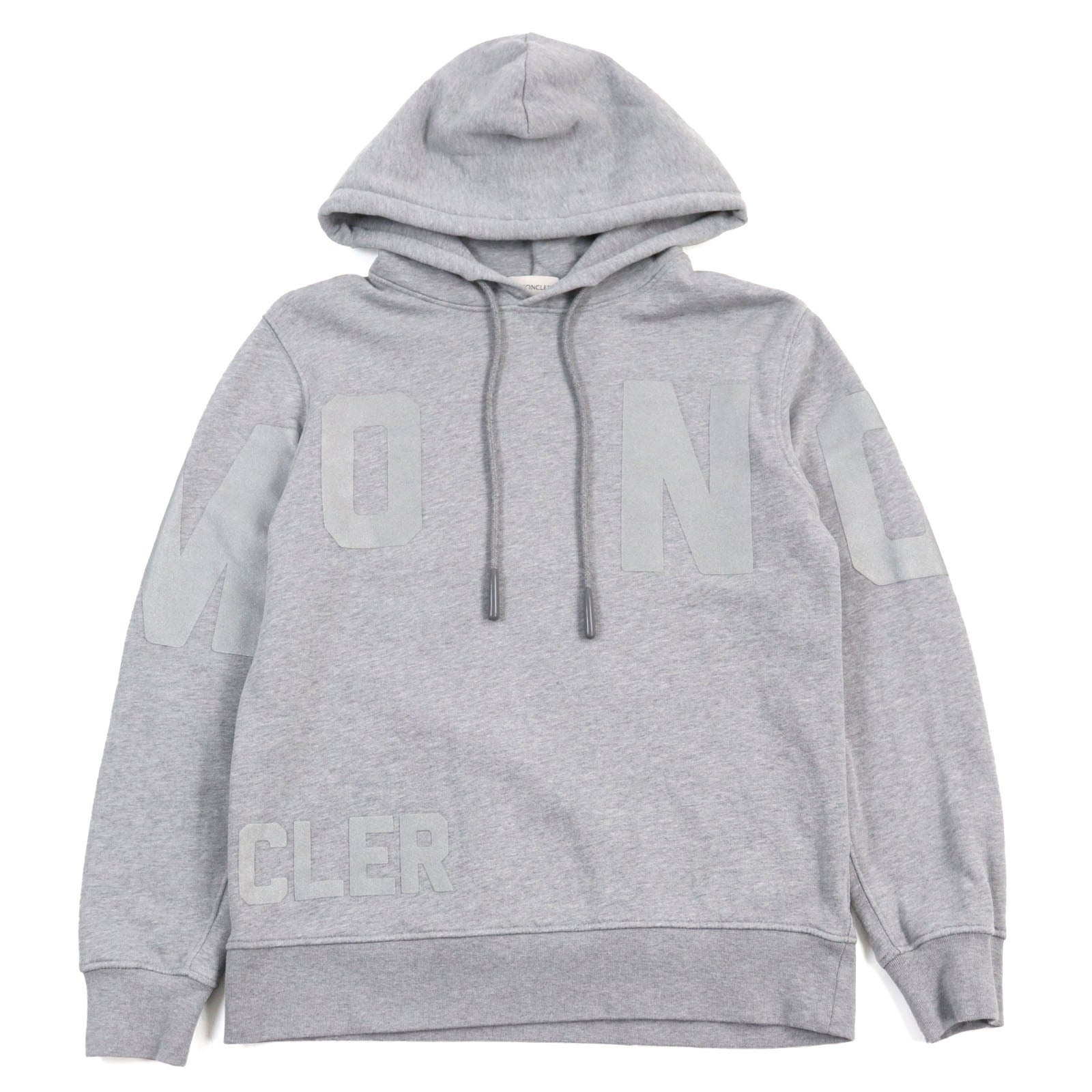 Moncler Hoodie Cotton Nylon Logo Gray XS