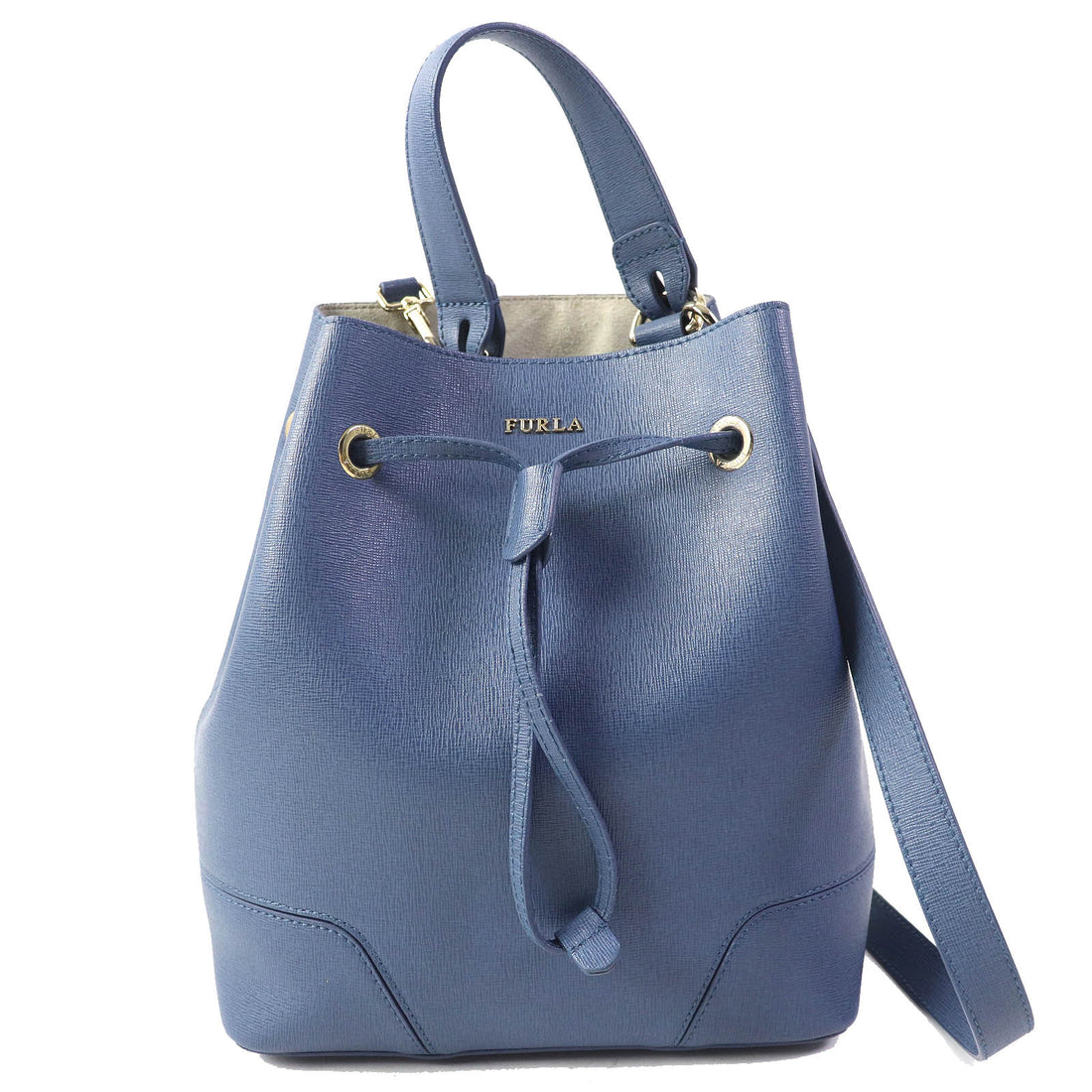 Furla Stacy Drawstring 2-way Leather Handbag