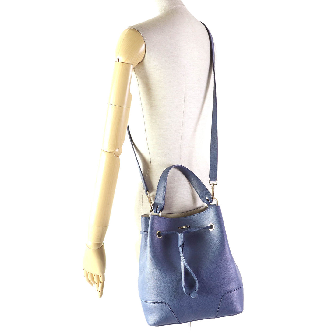 Furla Stacy Drawstring 2-way Leather Handbag