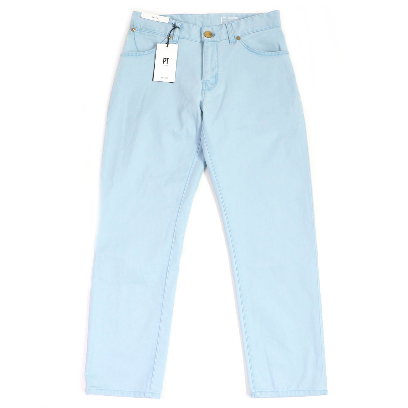 PT01 Torino Tapered Stretch Pants Light Blue