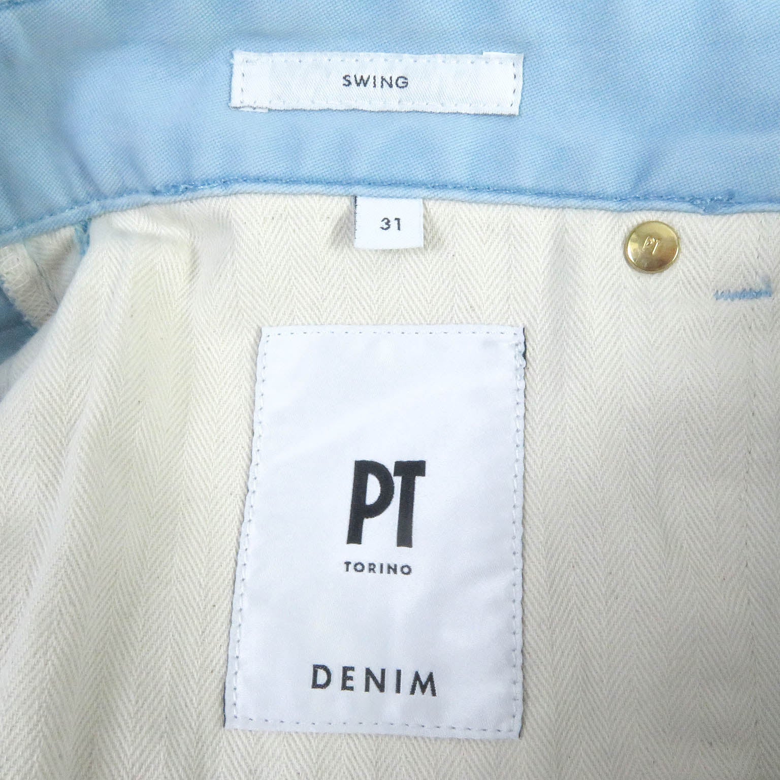 PT01 Torino Tapered Stretch Pants Light Blue