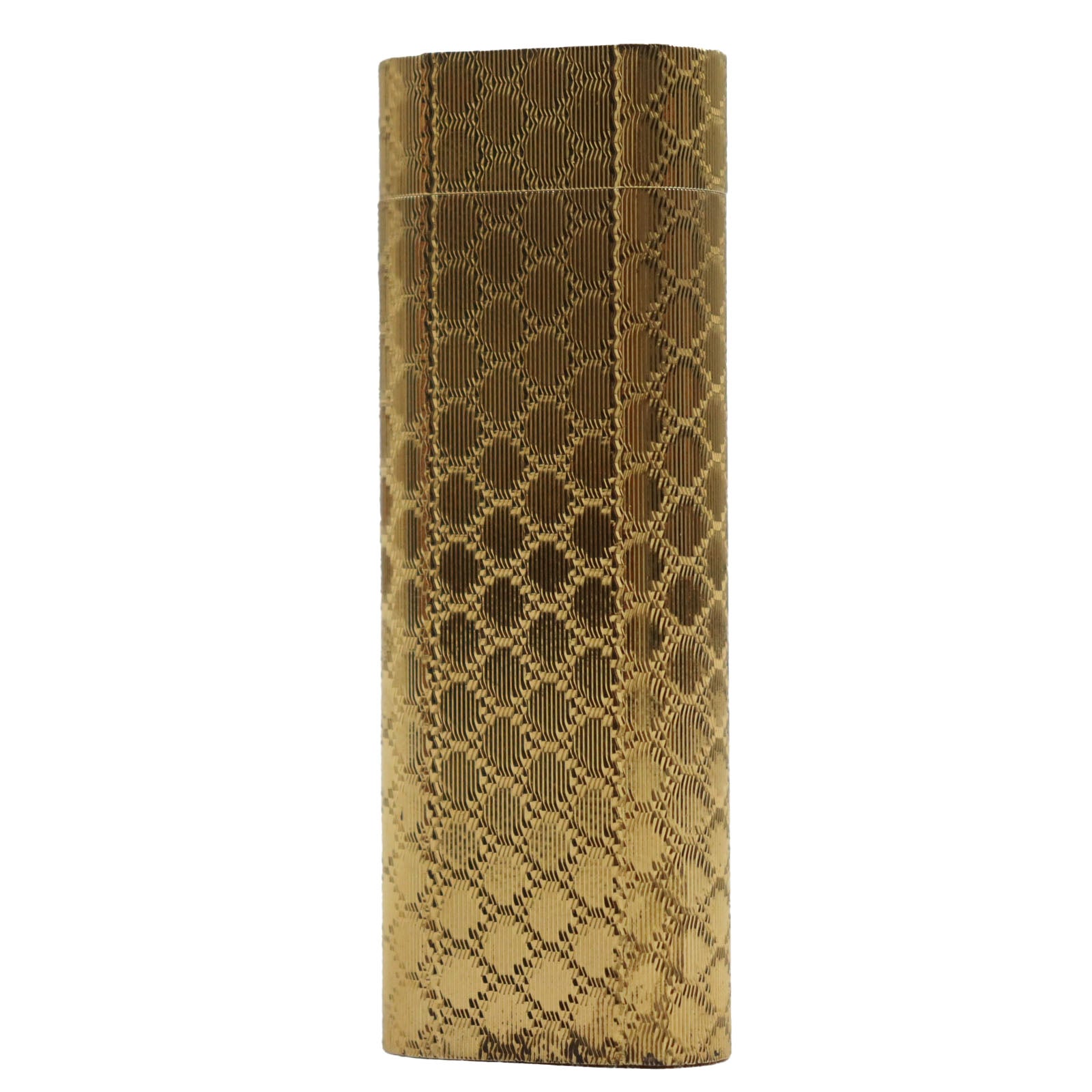 Cartier Gas Lighter Oval Pattern Gold