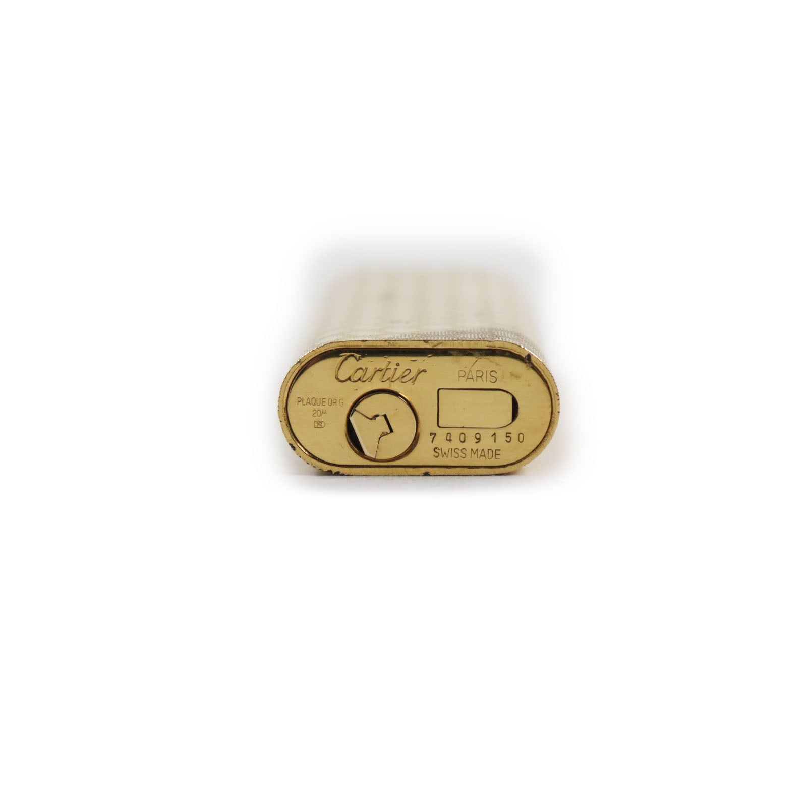 Cartier Gas Lighter Oval Pattern Gold