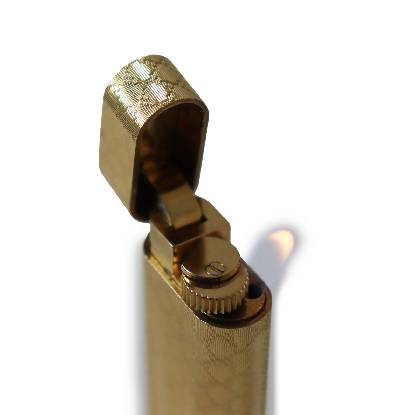 Cartier Gas Lighter Oval Pattern Gold