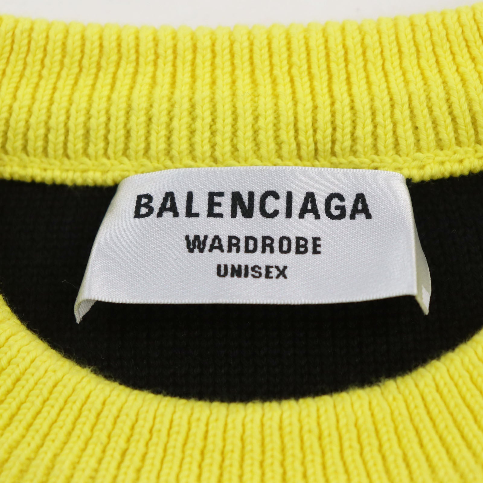 Balenciaga Cotton Wool Logo Crew Neck Sweater XS