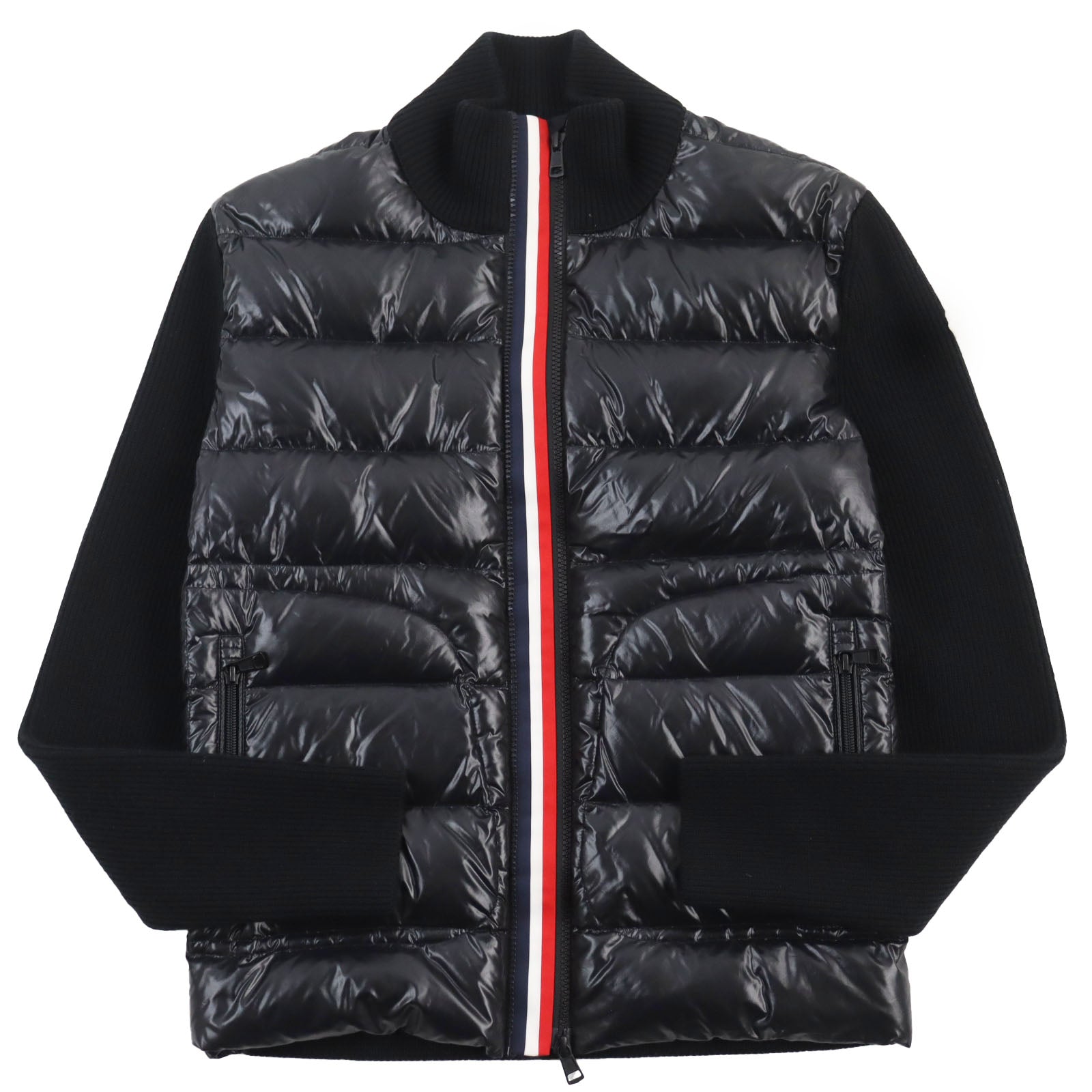 Moncler MAGLIONE Nylon Wool Down Jacket Black L