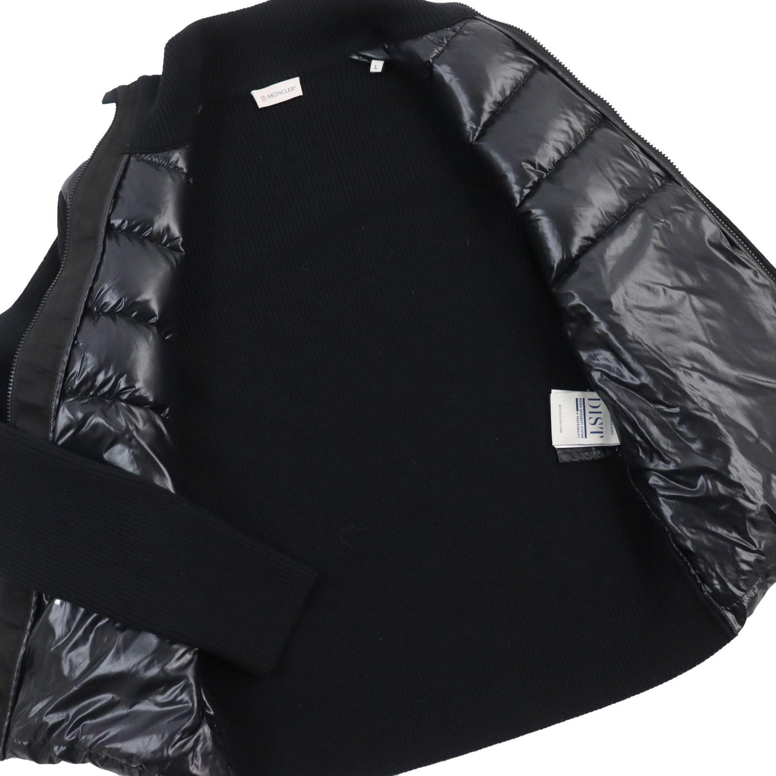 Moncler MAGLIONE Nylon Wool Down Jacket Black L