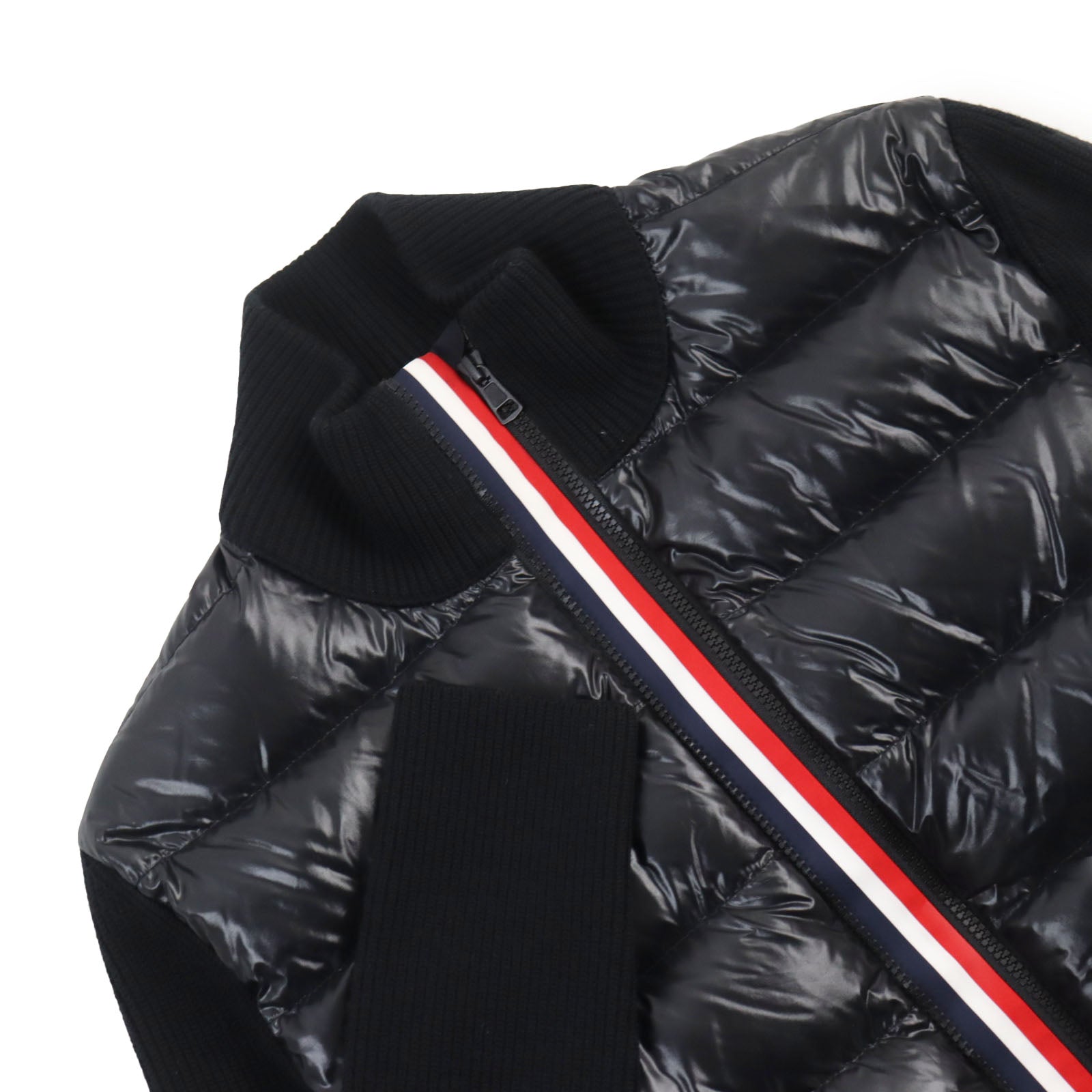 Moncler MAGLIONE Nylon Wool Down Jacket Black L