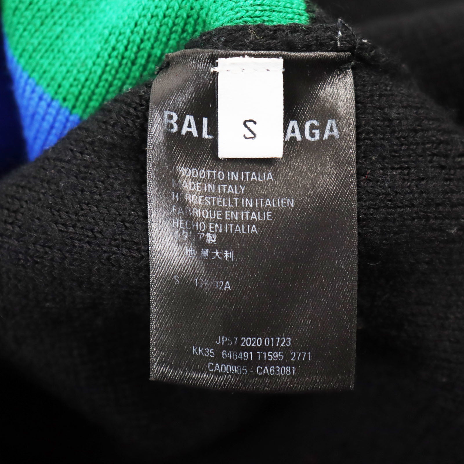 Balenciaga Wool Nylon Crew Neck Knit Sweater S