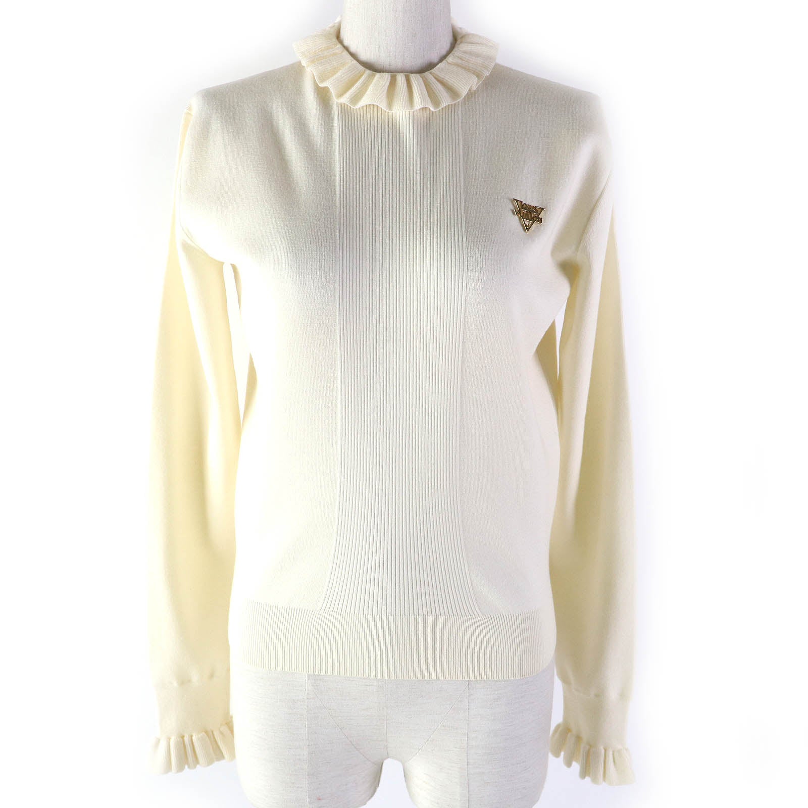 Louis Vuitton Ruffle Long Sleeve Sweater XS