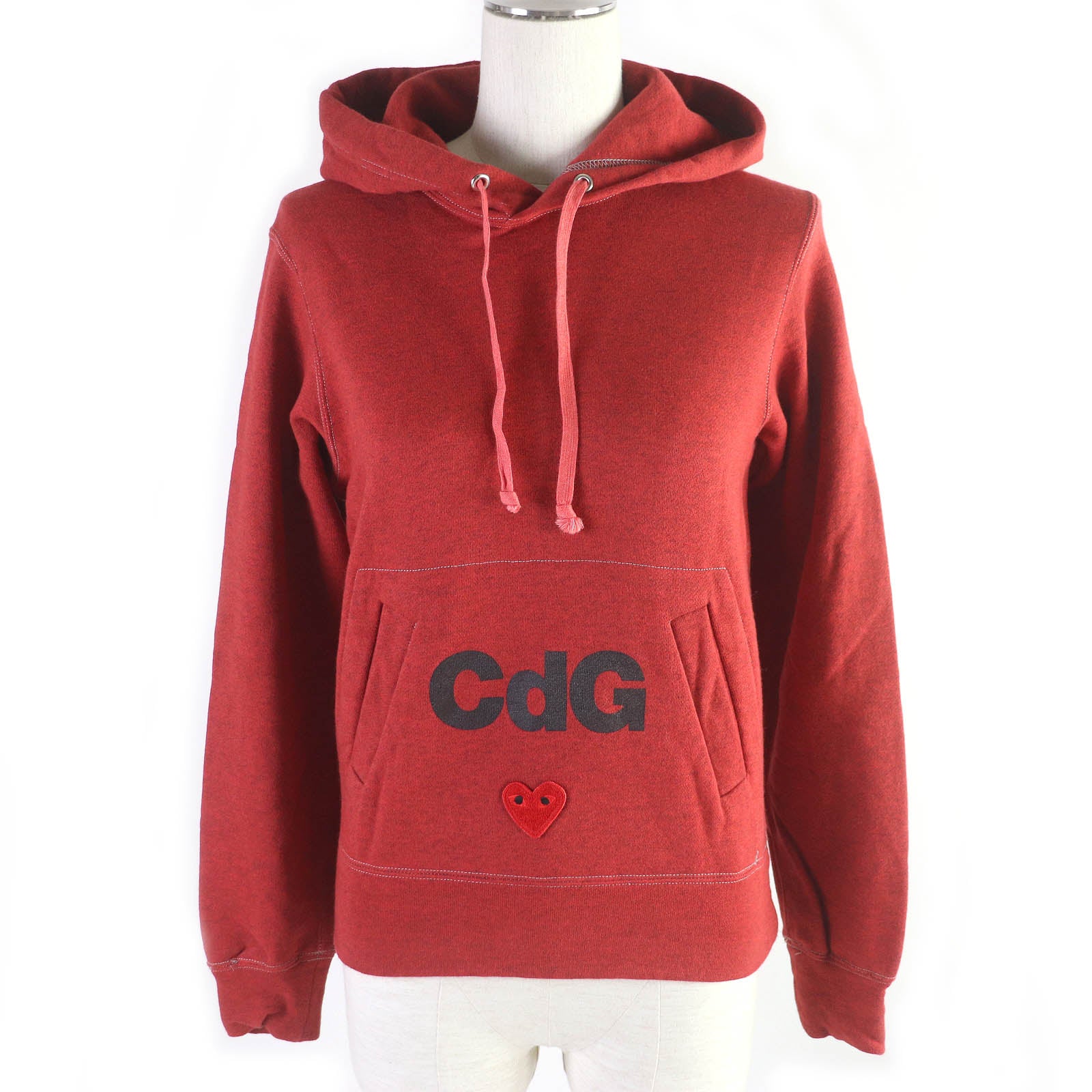 COMME des GARCONS Logo Hoodie Red S