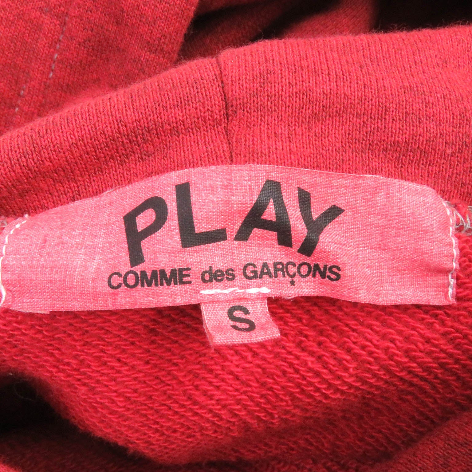 COMME des GARCONS Logo Hoodie Red S