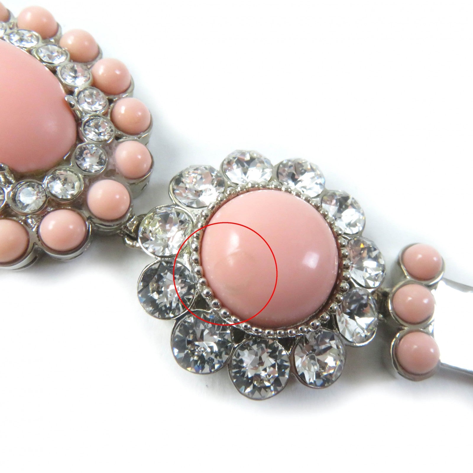 Miu Miu Bijou Flower Motif Bracelet Pink