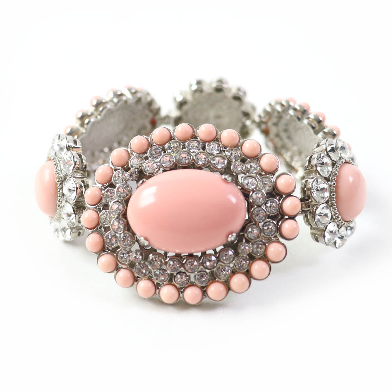 Miu Miu Bijou Flower Motif Bracelet Pink