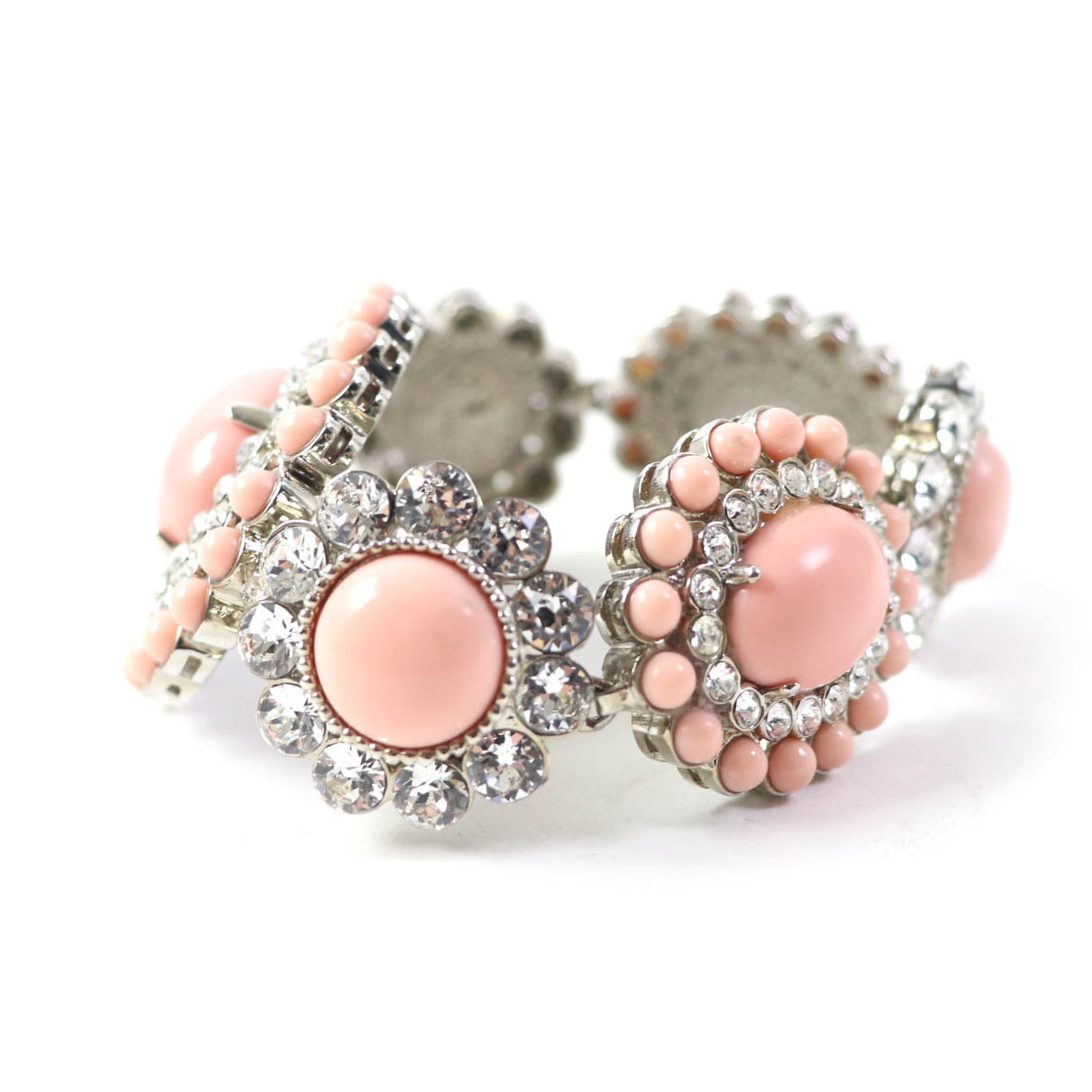 Miu Miu Bijou Flower Motif Bracelet Pink