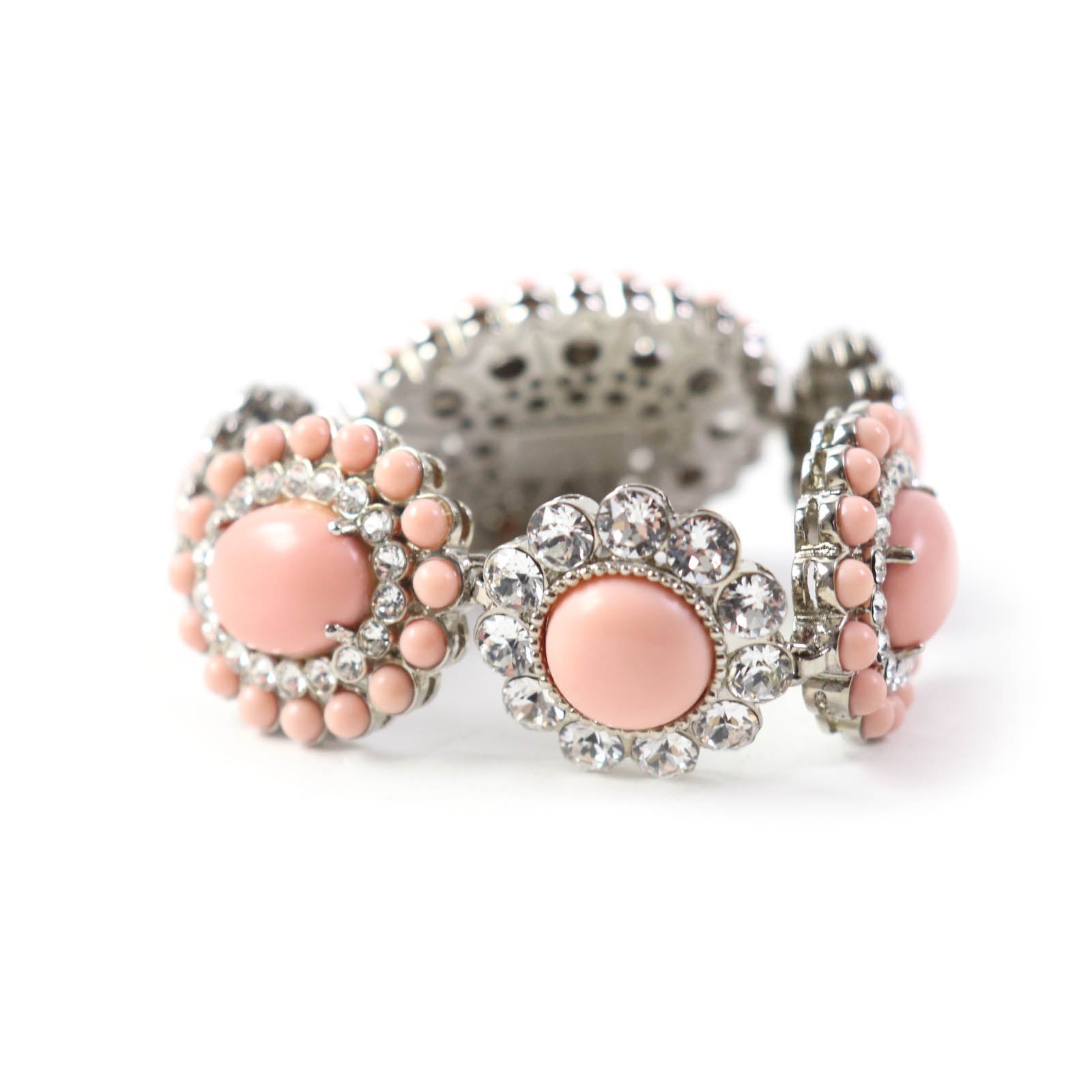 Miu Miu Bijou Flower Motif Bracelet Pink