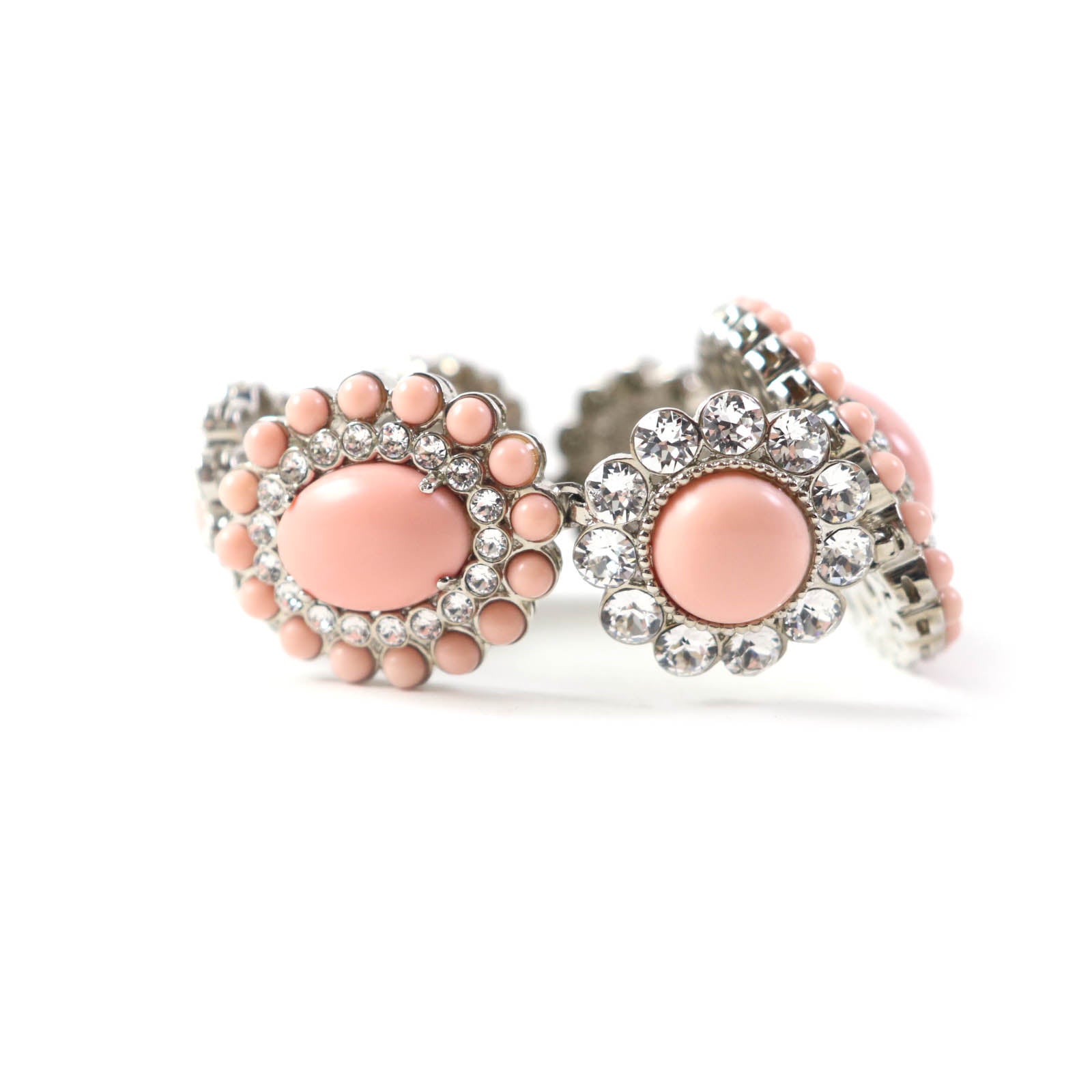 Miu Miu Bijou Flower Motif Bracelet Pink