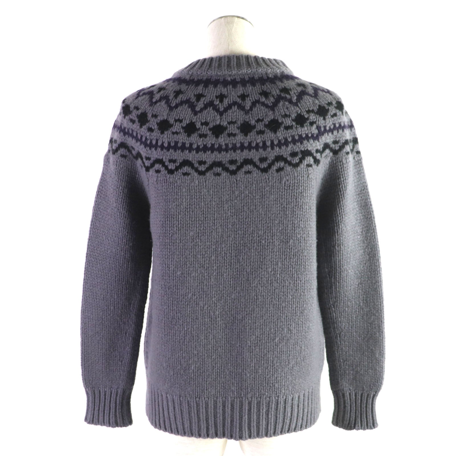 Cashmere Wool Jacquard Knit Sweater Women