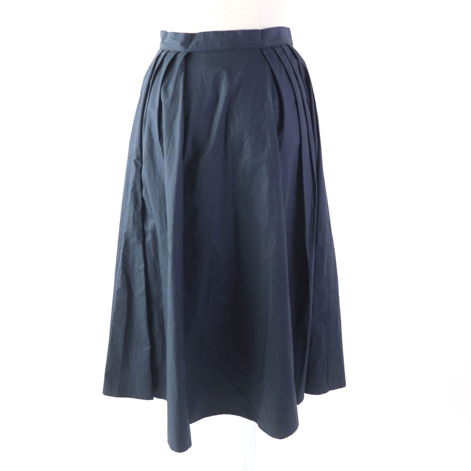 Plan C Cotton Flare Skirt Navy 36 Women