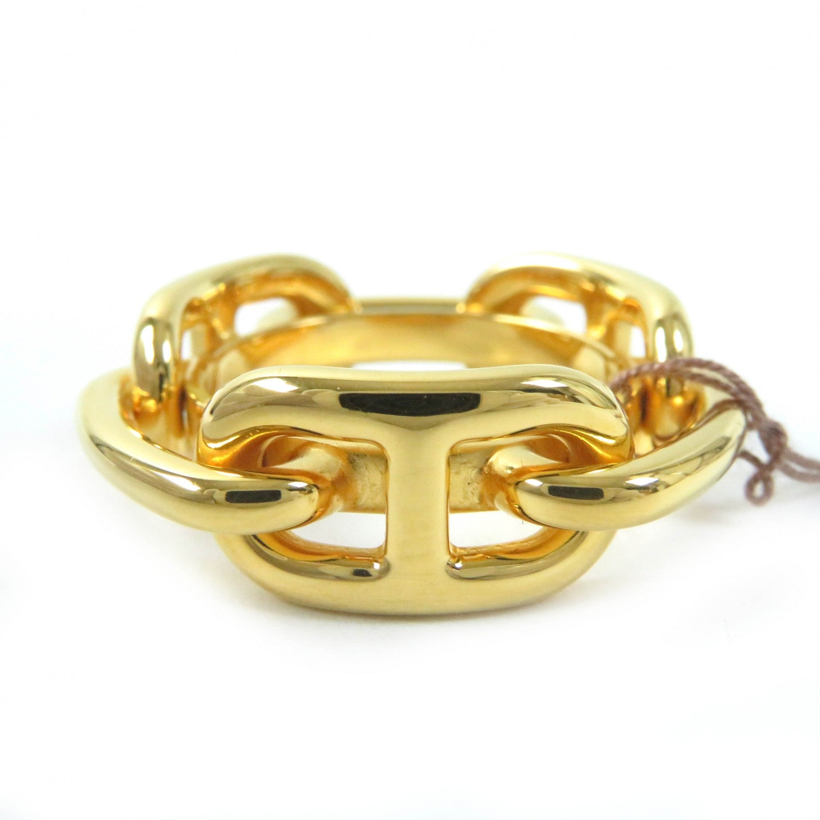 Hermes Gold Plated Scarf Ring