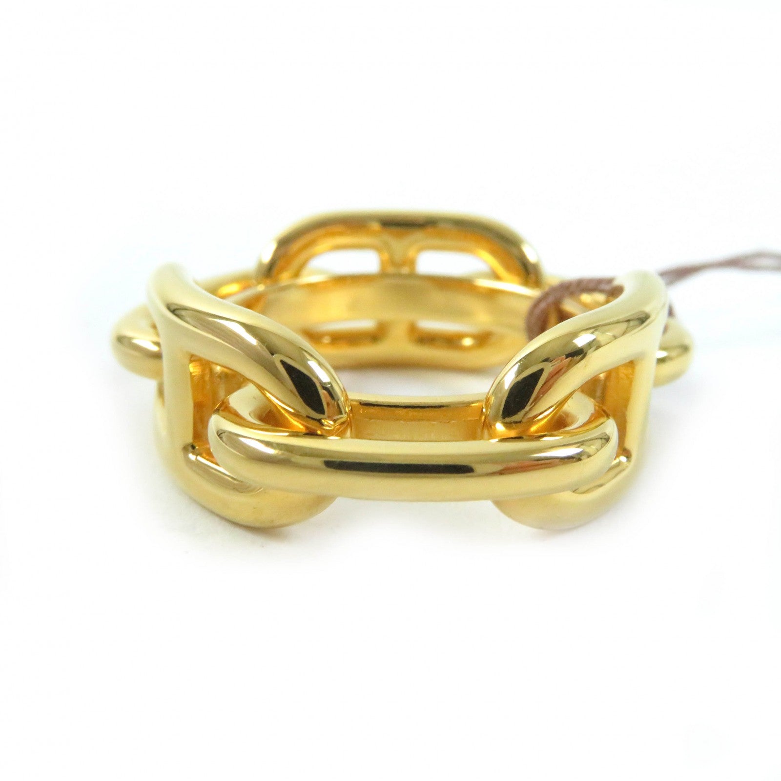 Hermes Gold Plated Scarf Ring