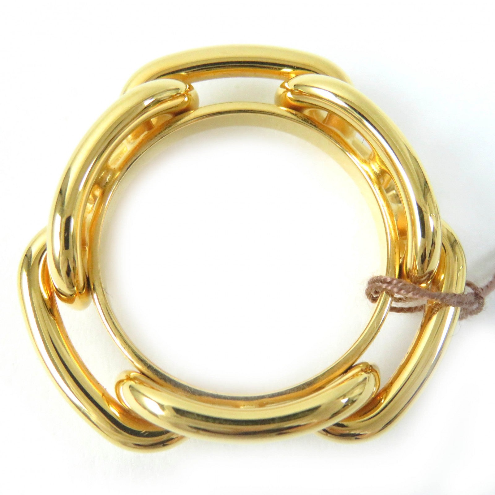 Hermes Gold Plated Scarf Ring