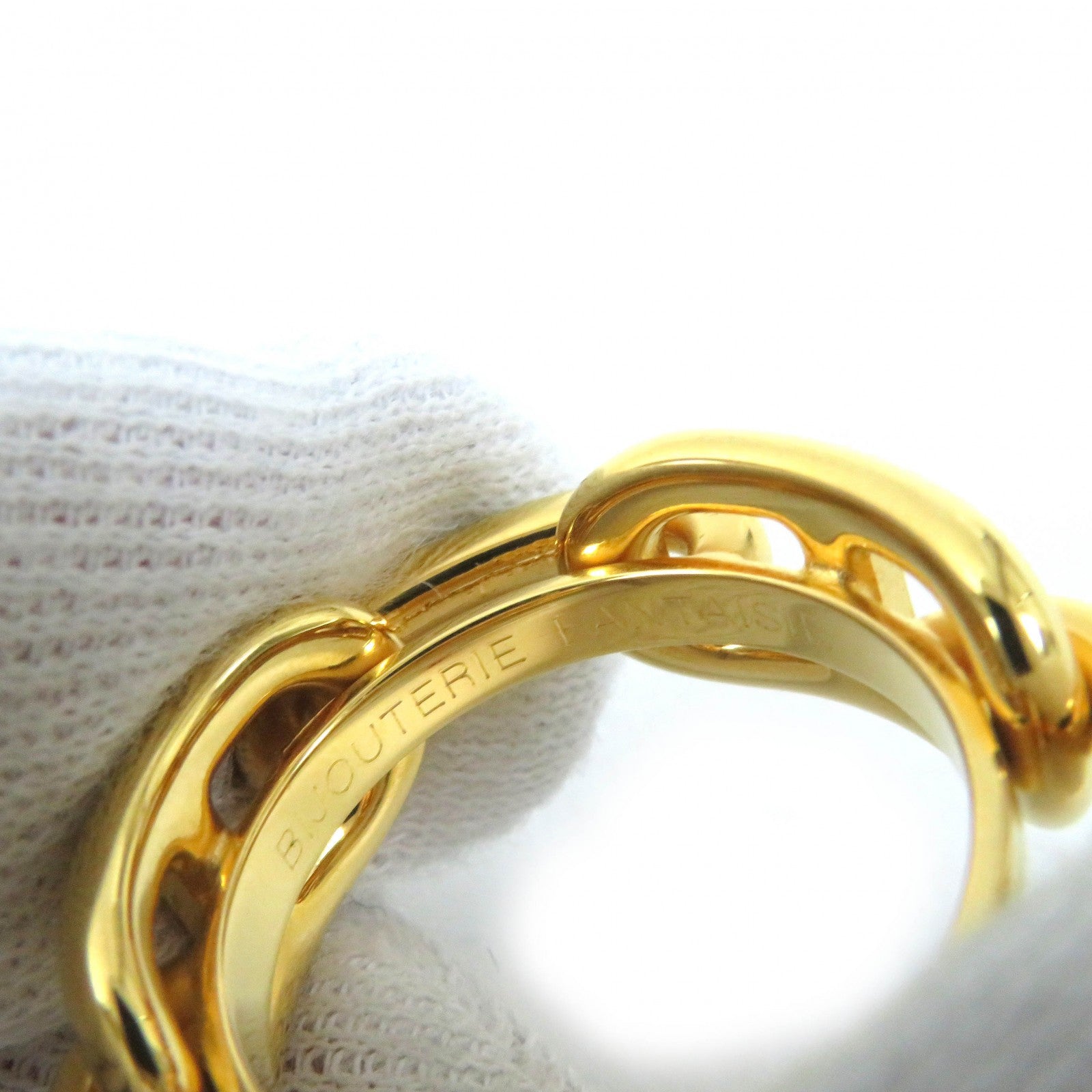 Hermes Gold Plated Scarf Ring