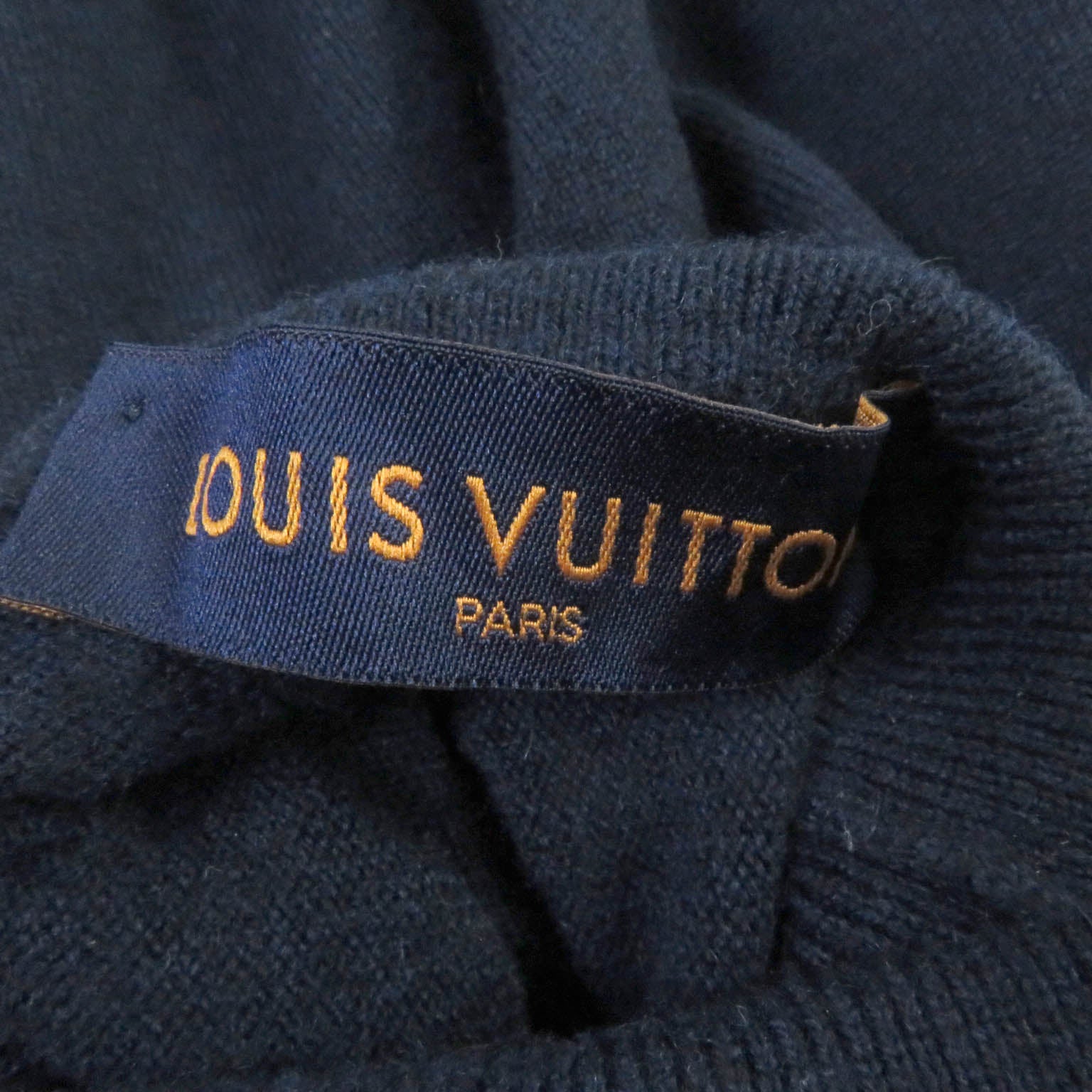 Louis Vuitton Cashmere Wool Turtleneck Sweater Navy S