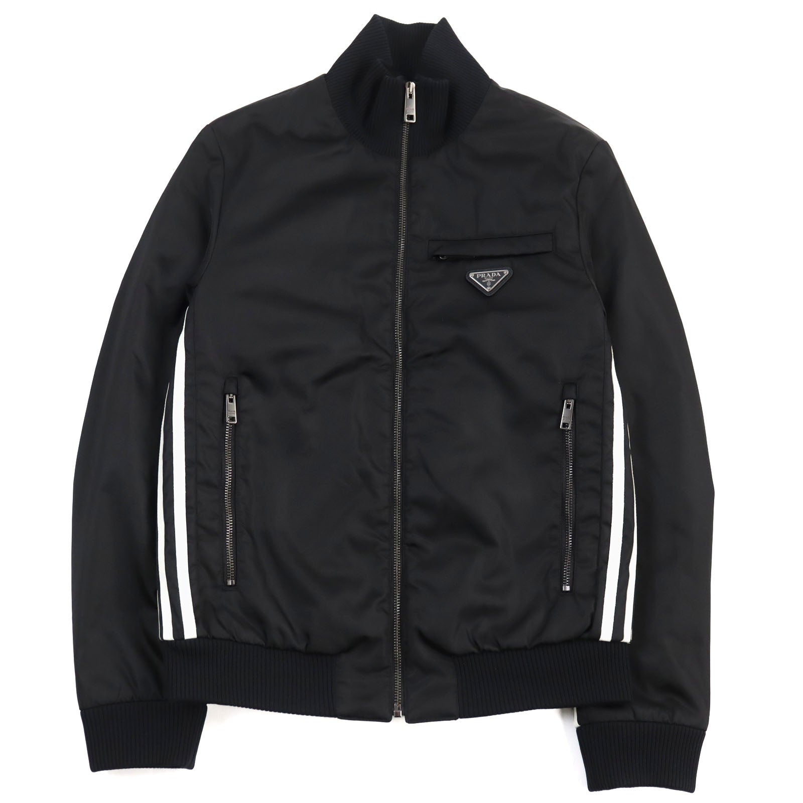 Prada RE-NYLON Bomber Jacket with Logo