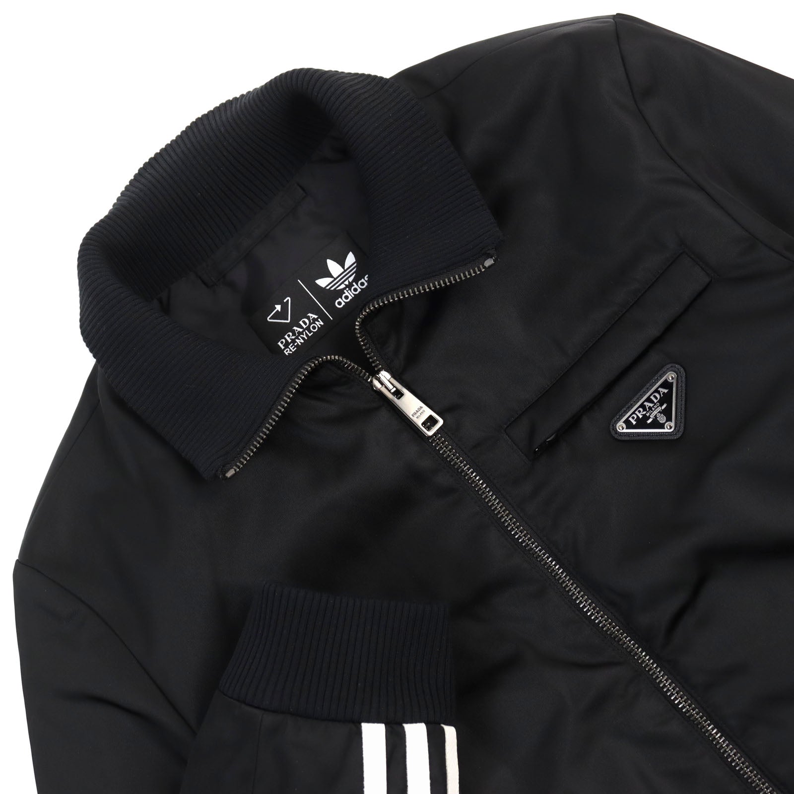 Prada RE-NYLON Bomber Jacket with Logo