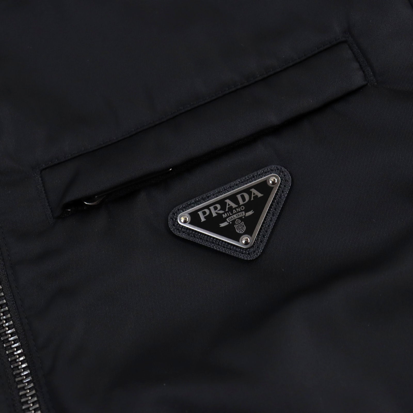 Prada RE-NYLON Bomber Jacket with Logo