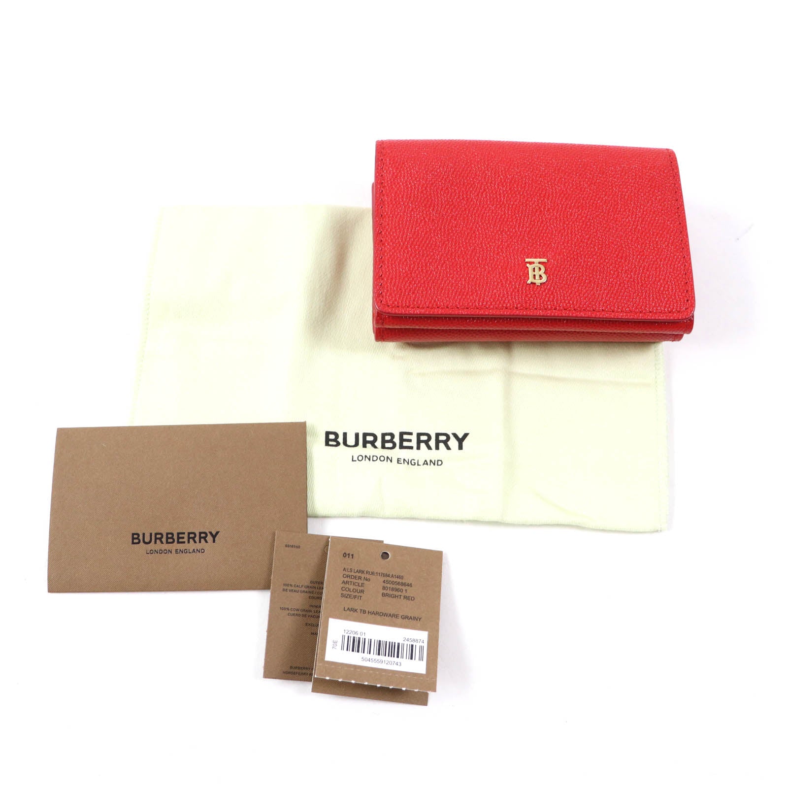 Burberry TB Logo Leather Compact Wallet