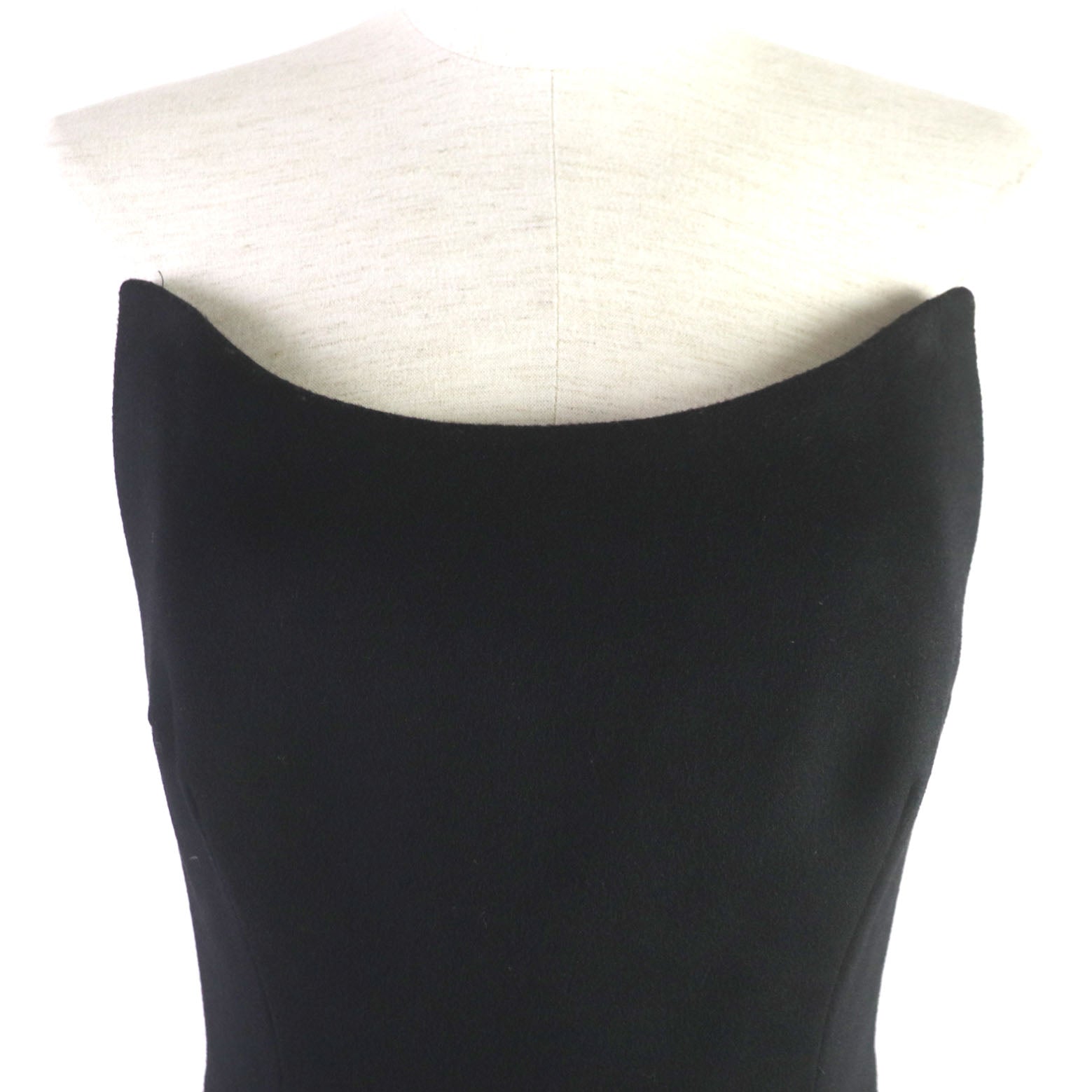 PRADA Virgin Wool Sleeveless Dress Black 38