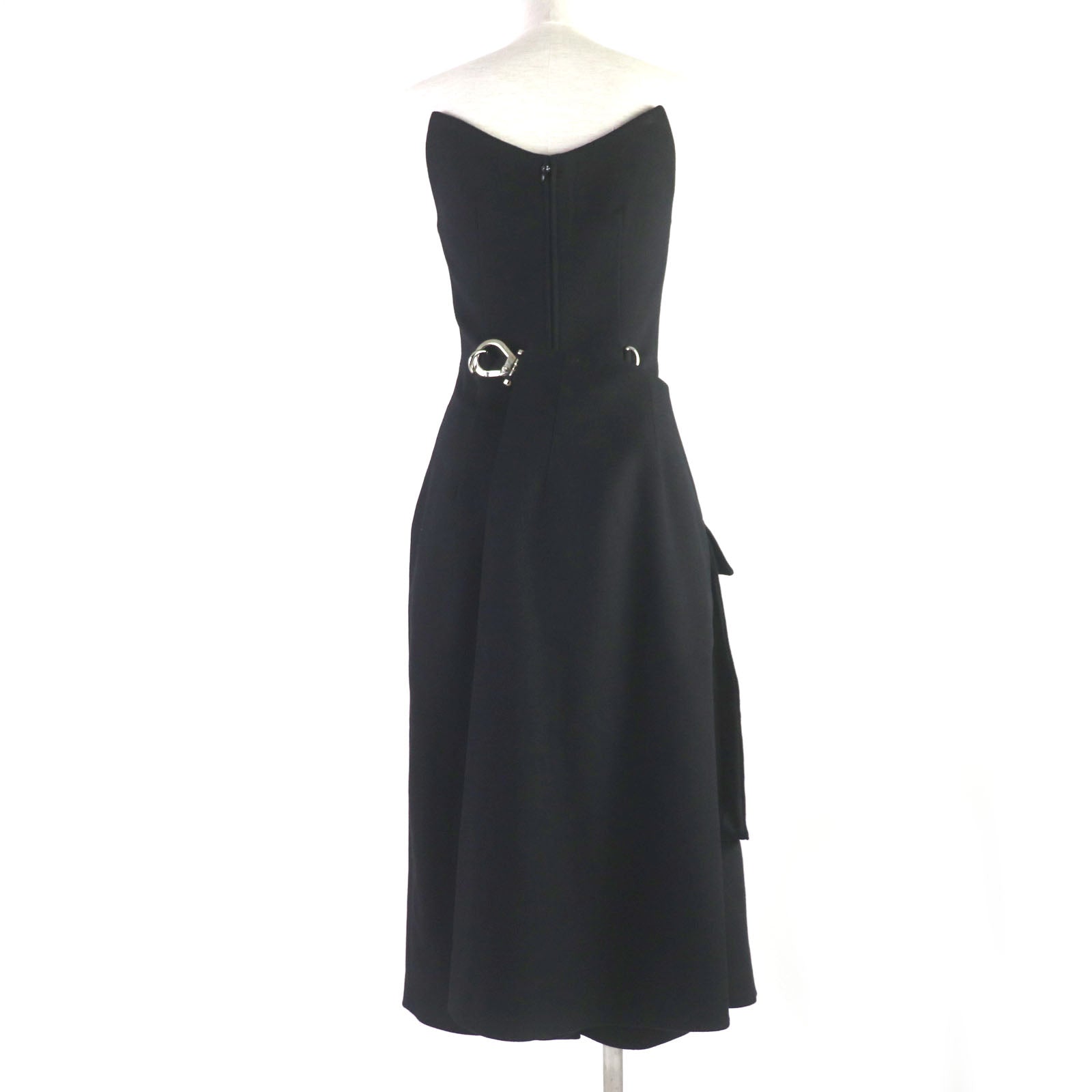 PRADA Virgin Wool Sleeveless Dress Black 38