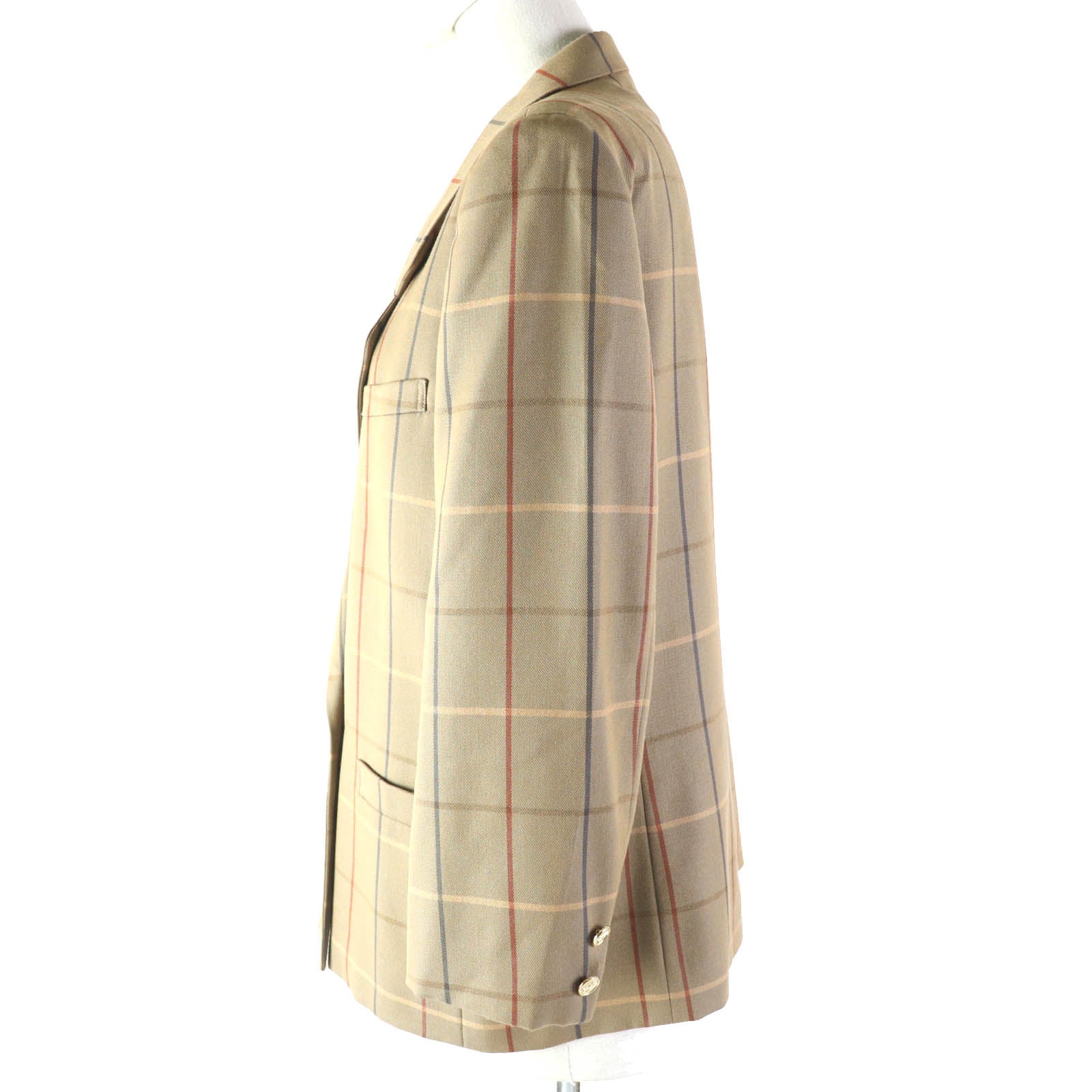 Burberry Vintage Wool Double Tailored Jacket Brown Women