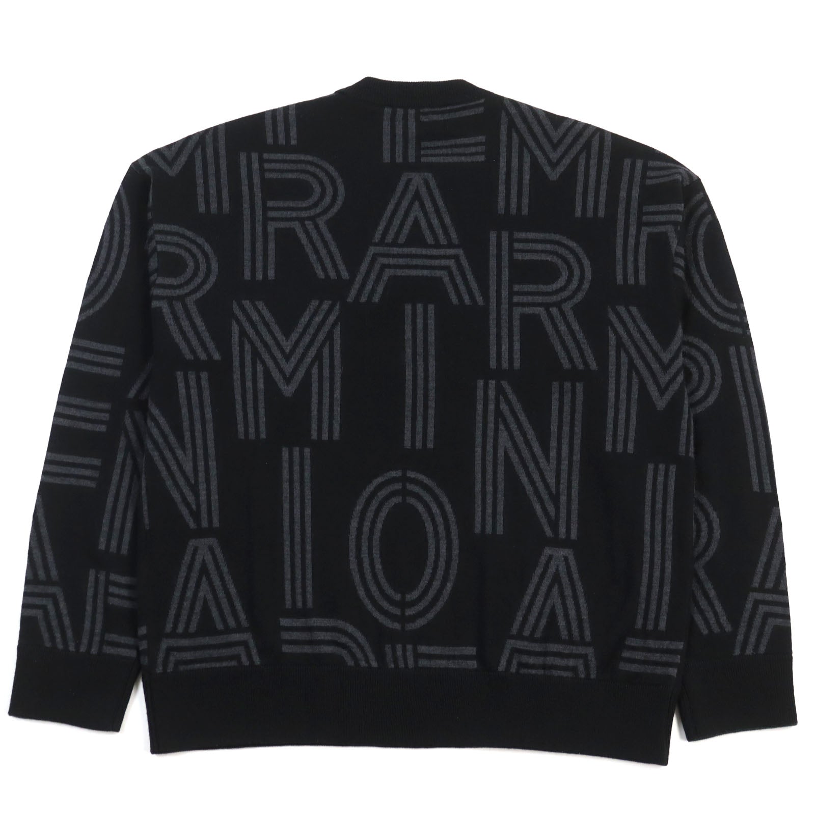 Emporio Armani Wool Acrylic Crew Neck Knit Black S