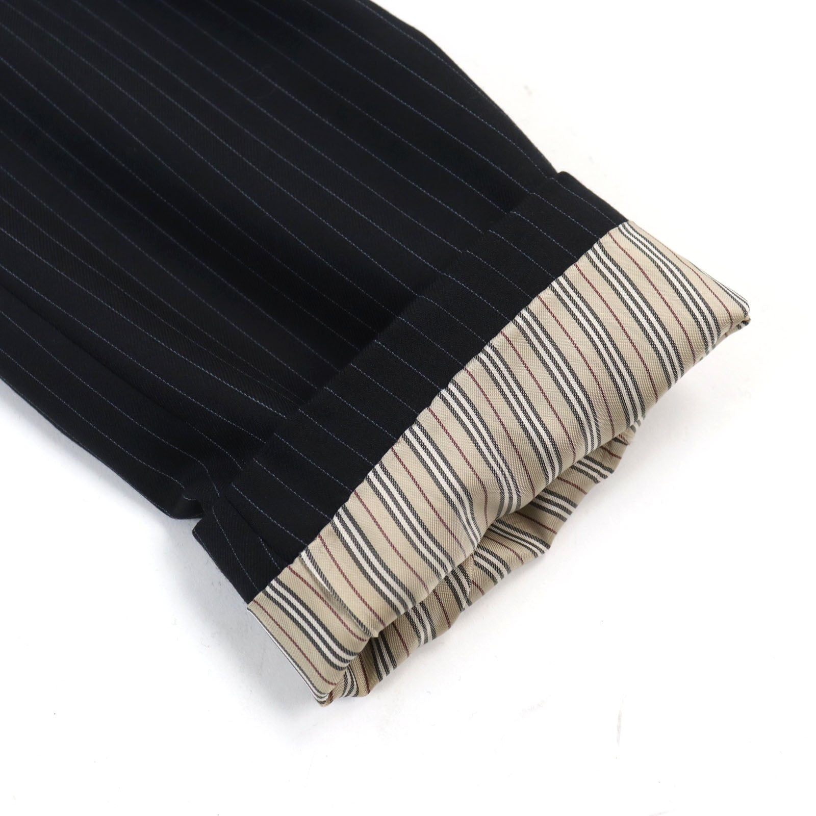 Burberry Wool Suit Black Stripe 42L