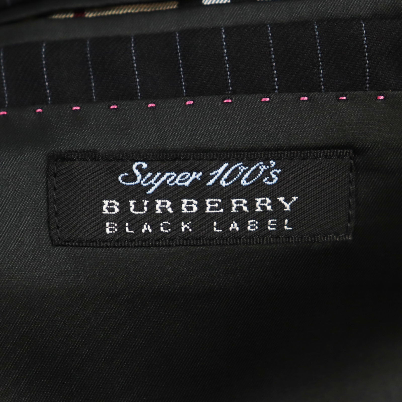 Burberry Wool Suit Black Stripe 42L