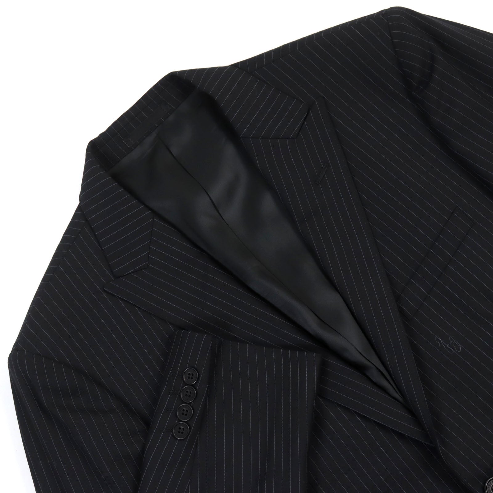 Burberry Wool Suit Black Stripe 42L