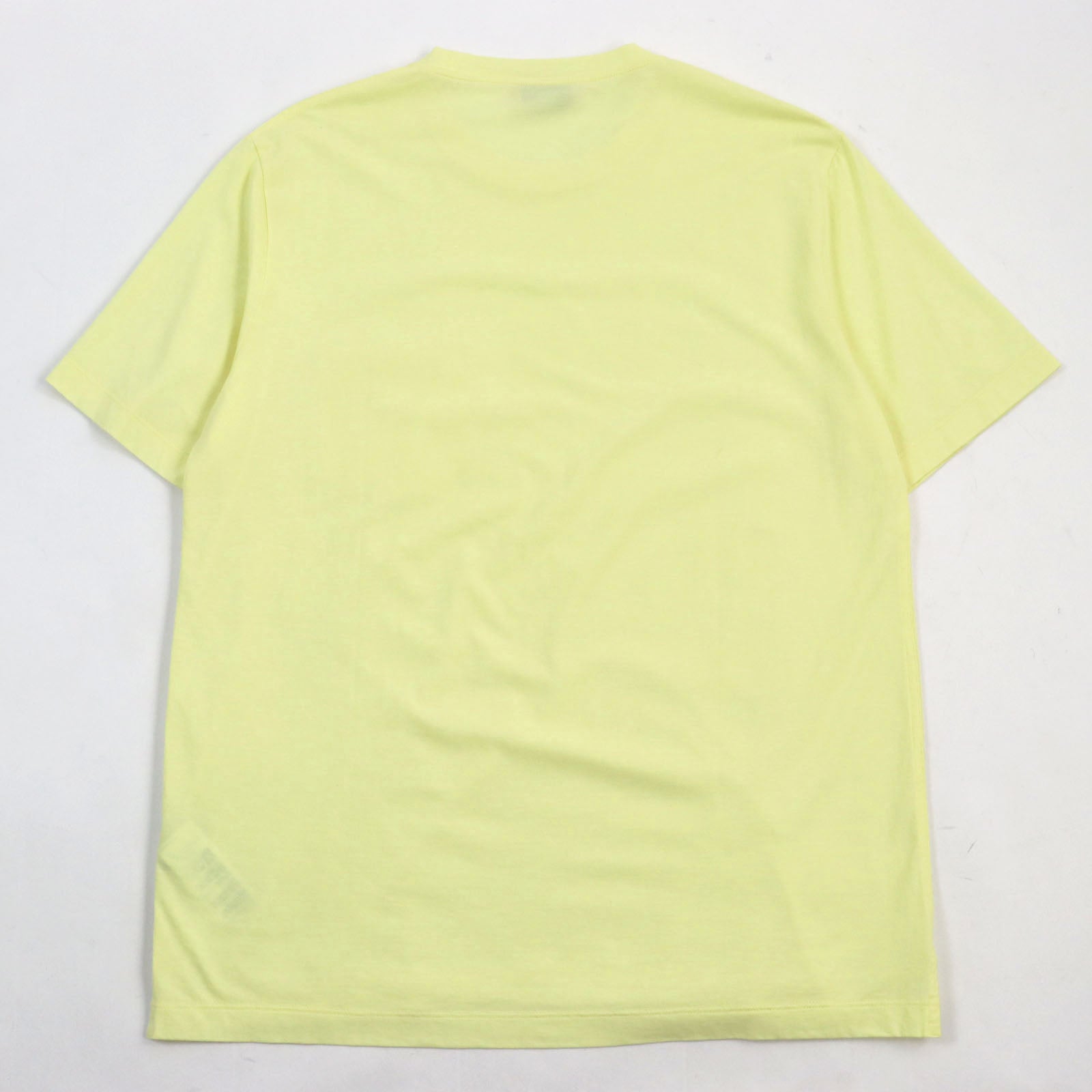 Hermes H Logo Cotton Crew Neck T-shirt Yellow L