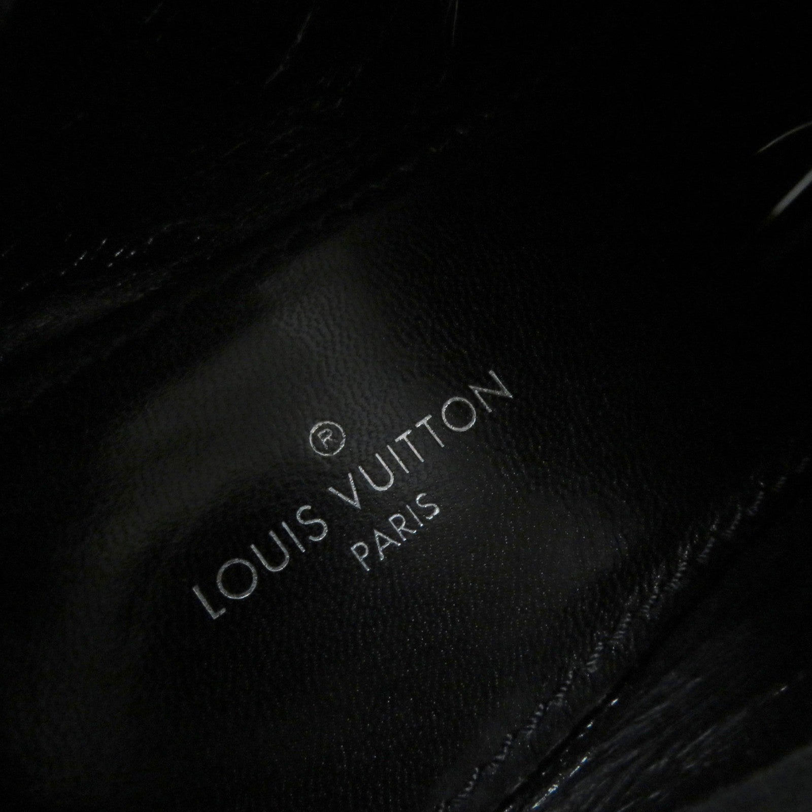 Louis Vuitton Leather Loafers Black Gold 35