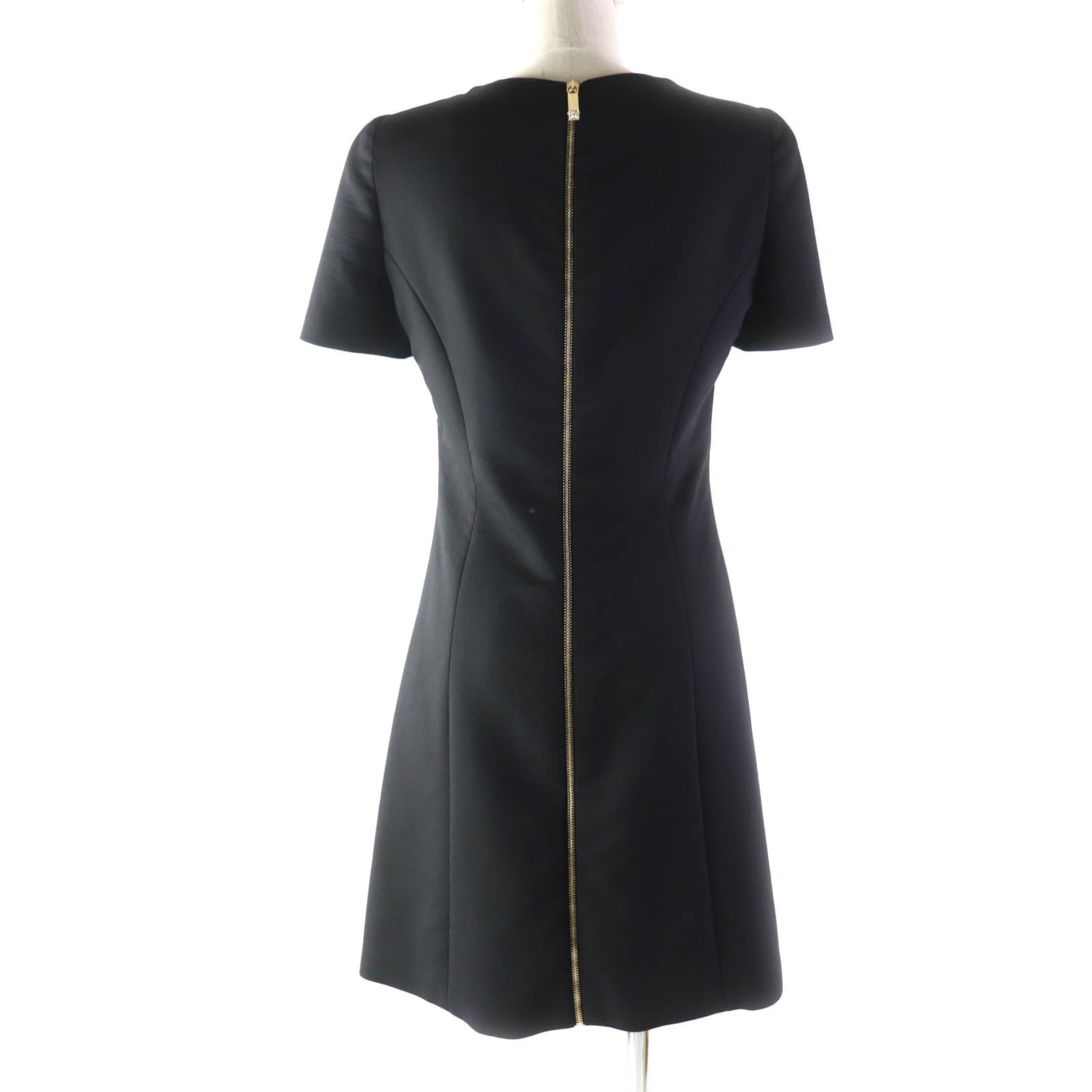 Versace Wool Silk Medusa Dress Black 40