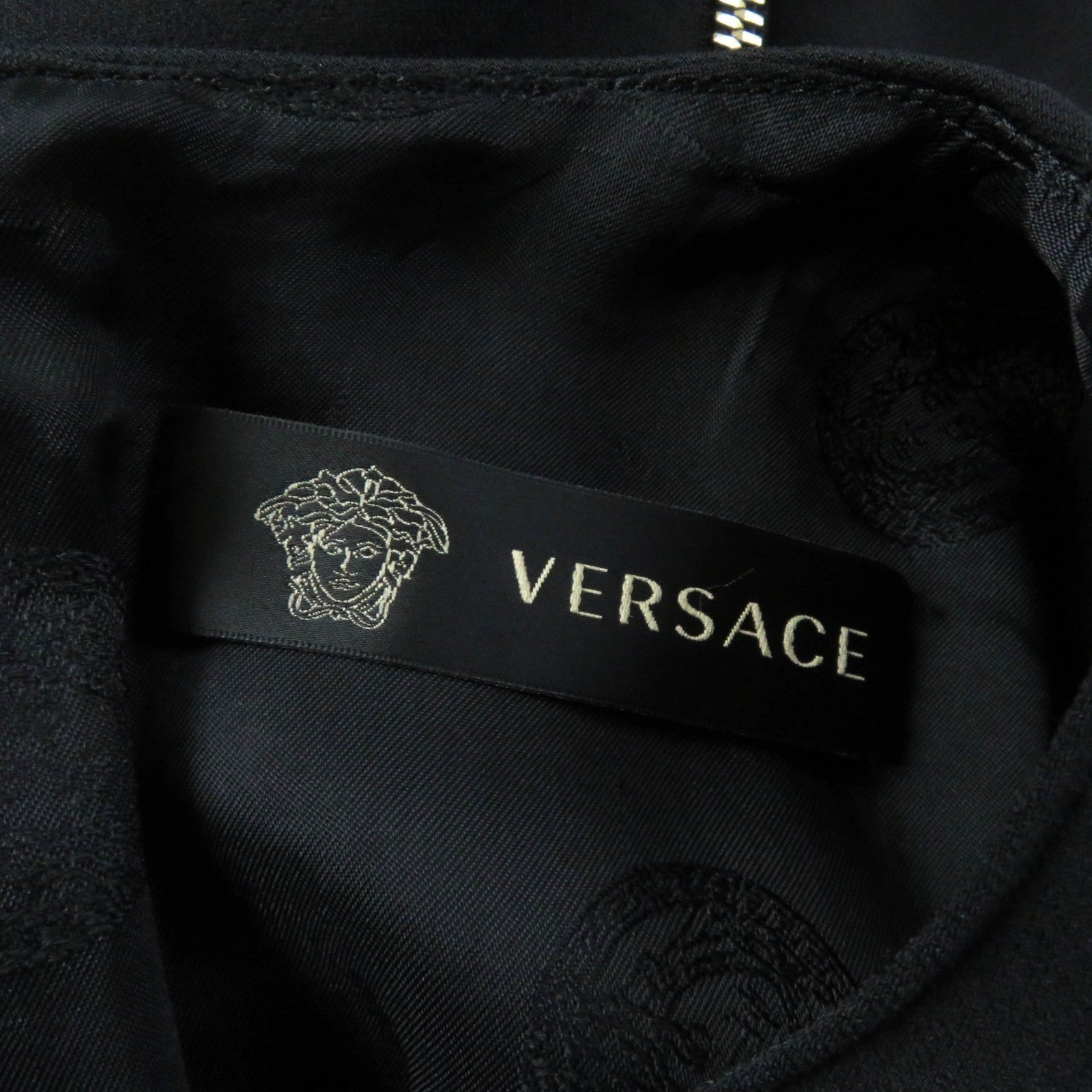 Versace Wool Silk Medusa Dress Black 40