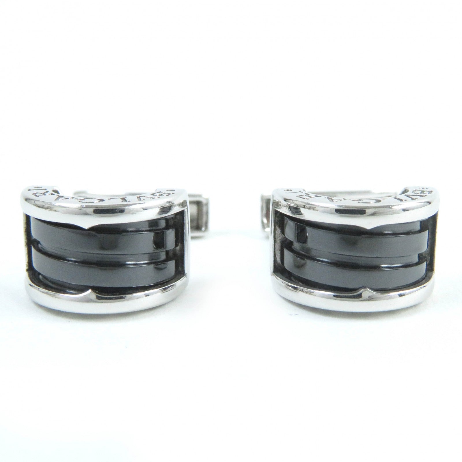 Bvlgari B-zero Logo Cuffs SV925 Onyx Silver