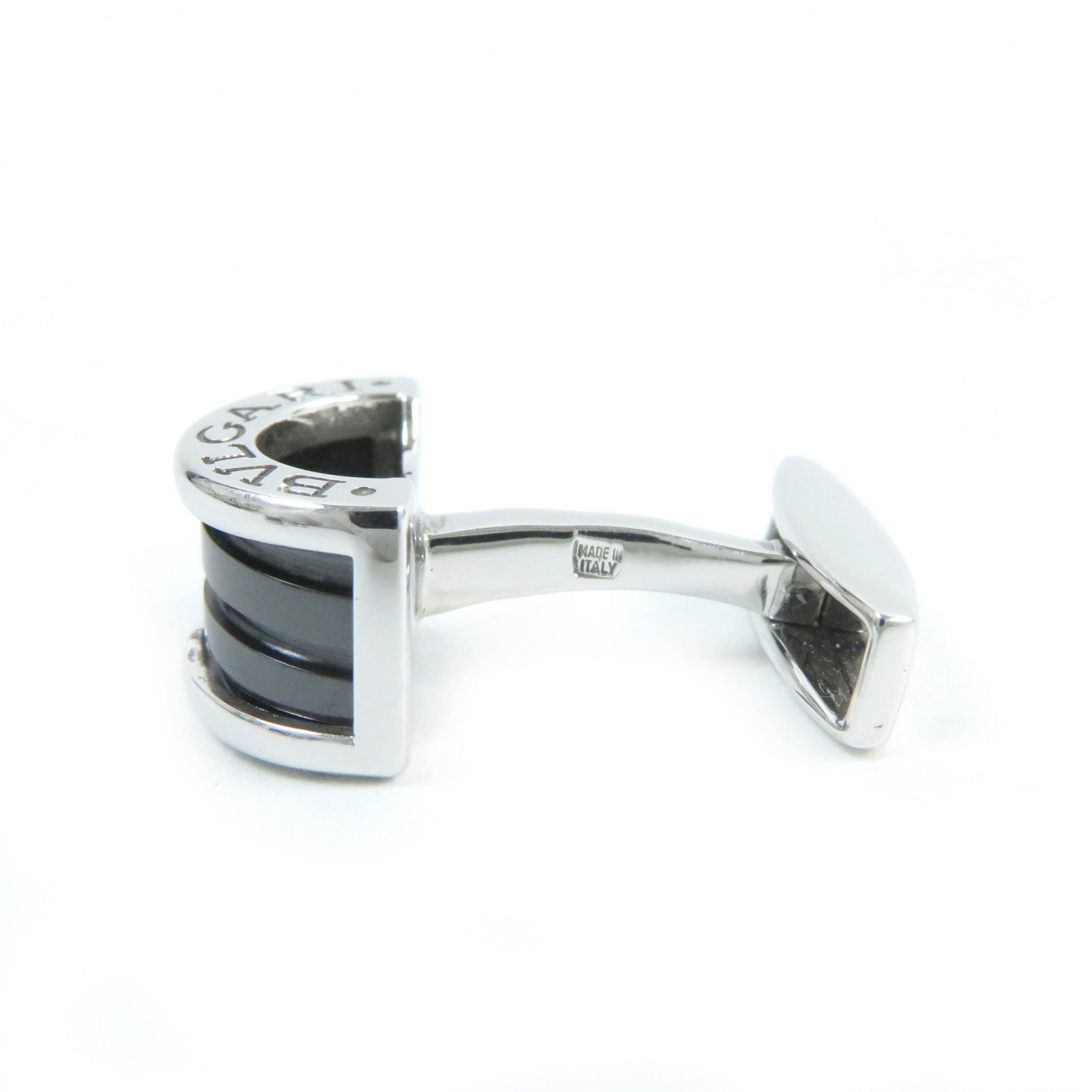 Bvlgari B-zero Logo Cuffs SV925 Onyx Silver