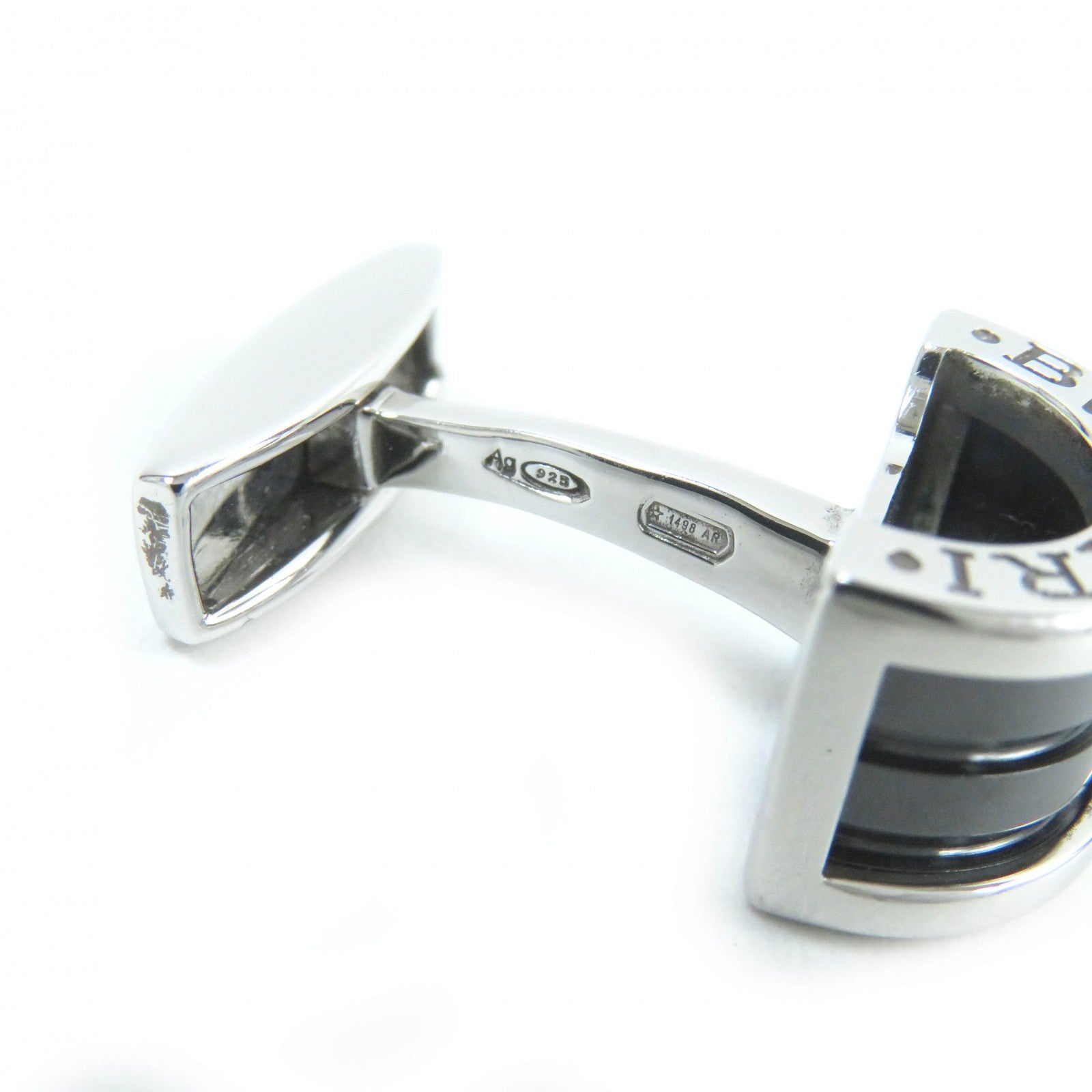 Bvlgari B-zero Logo Cuffs SV925 Onyx Silver