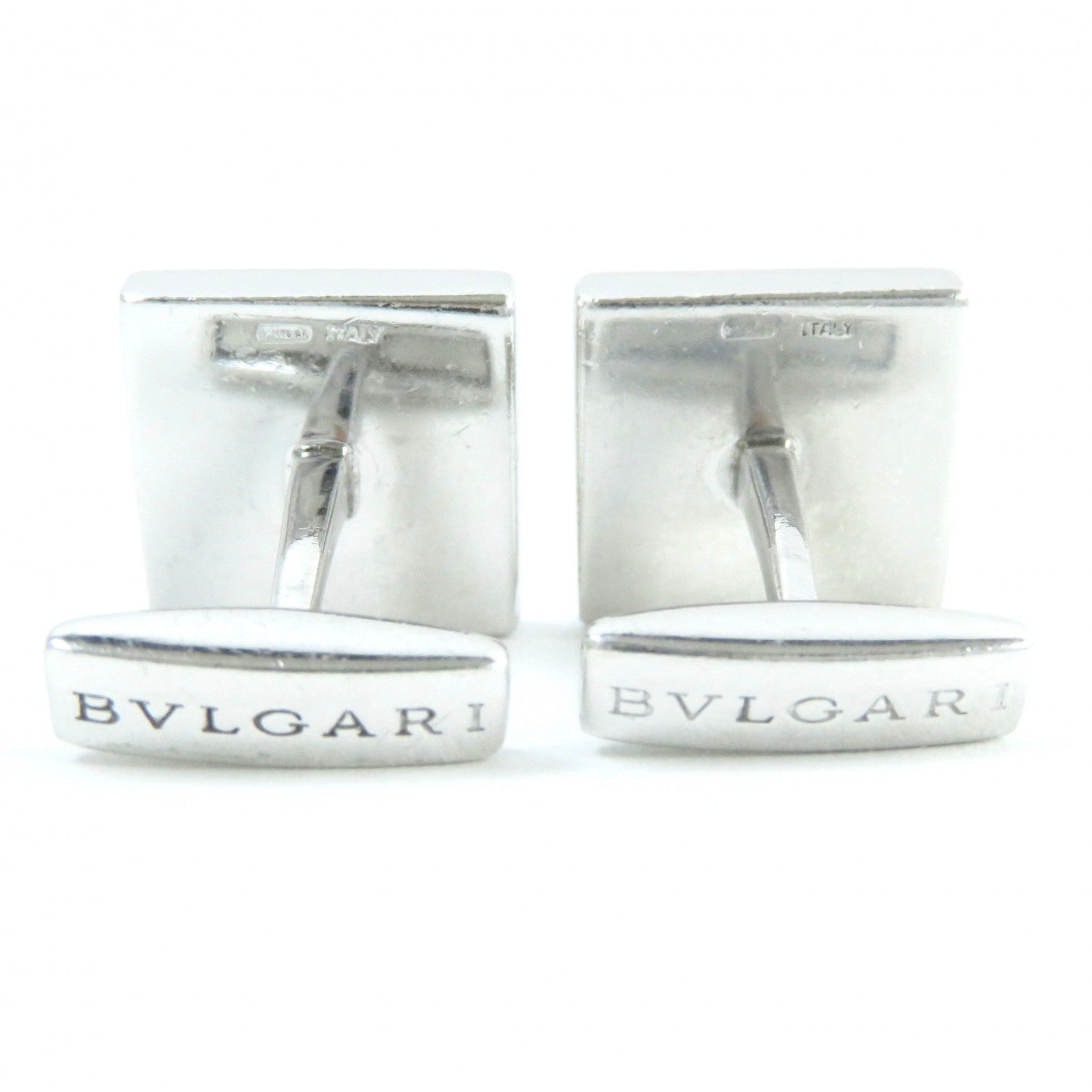 Bvlgari SV925 Onyx Square Logo Cufflinks