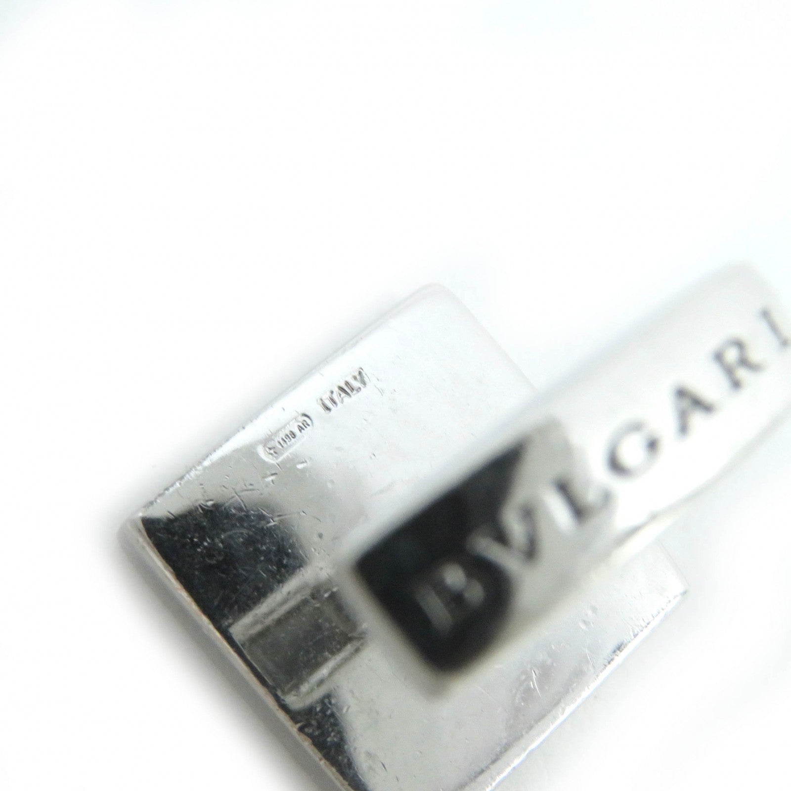 Bvlgari SV925 Onyx Square Logo Cufflinks